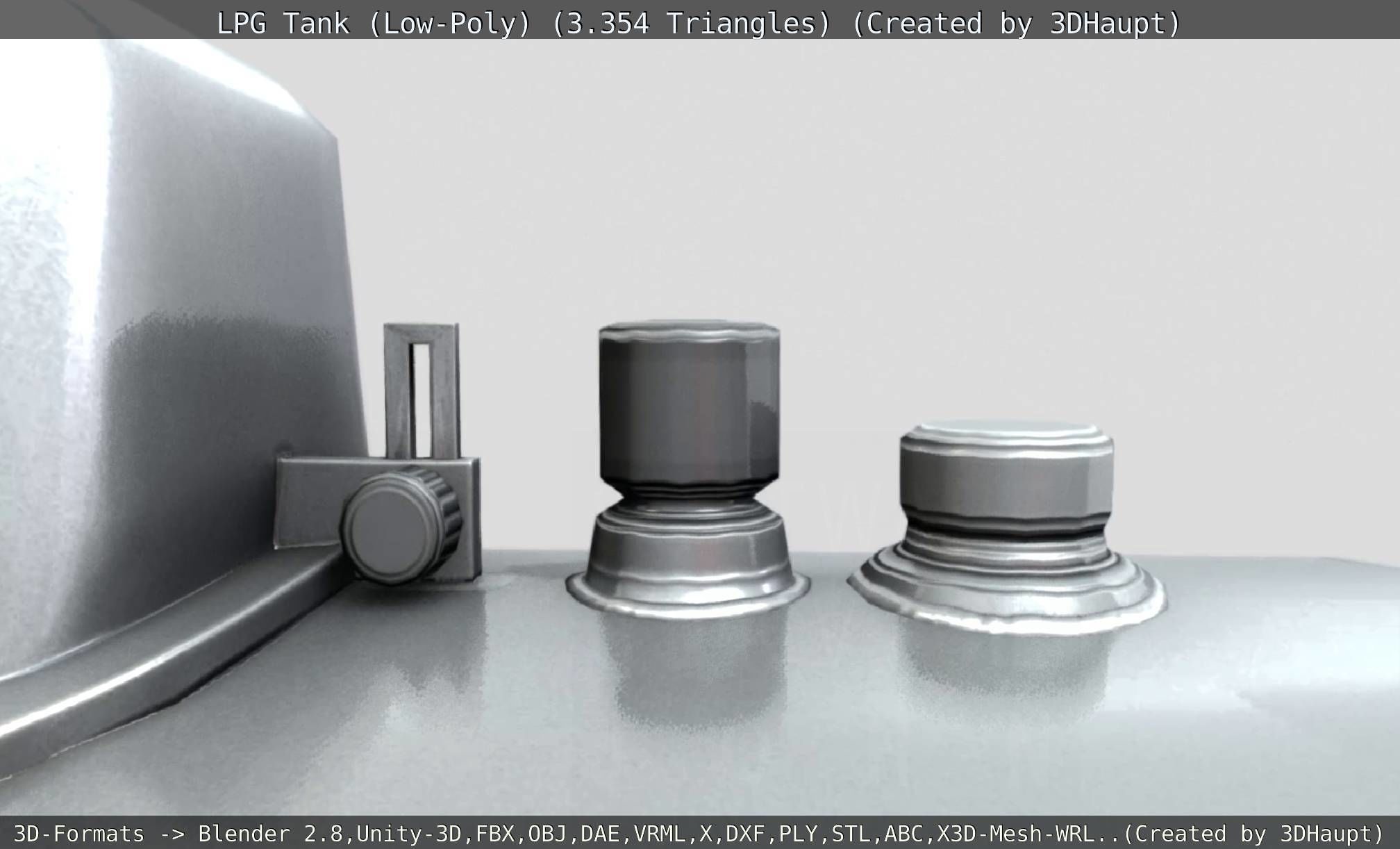 LPG Liquefied Petroleum Gas Tank Low-Poly Low-poly 3D model_116