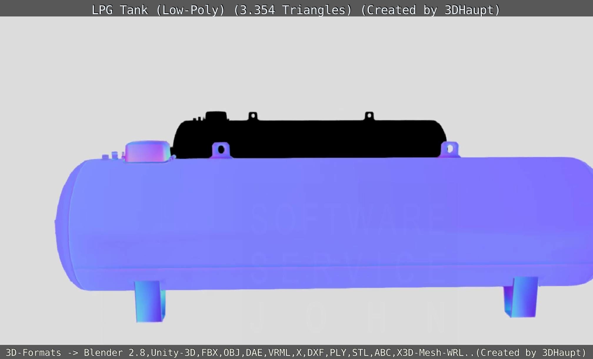 LPG Liquefied Petroleum Gas Tank Low-Poly Low-poly 3D model_111