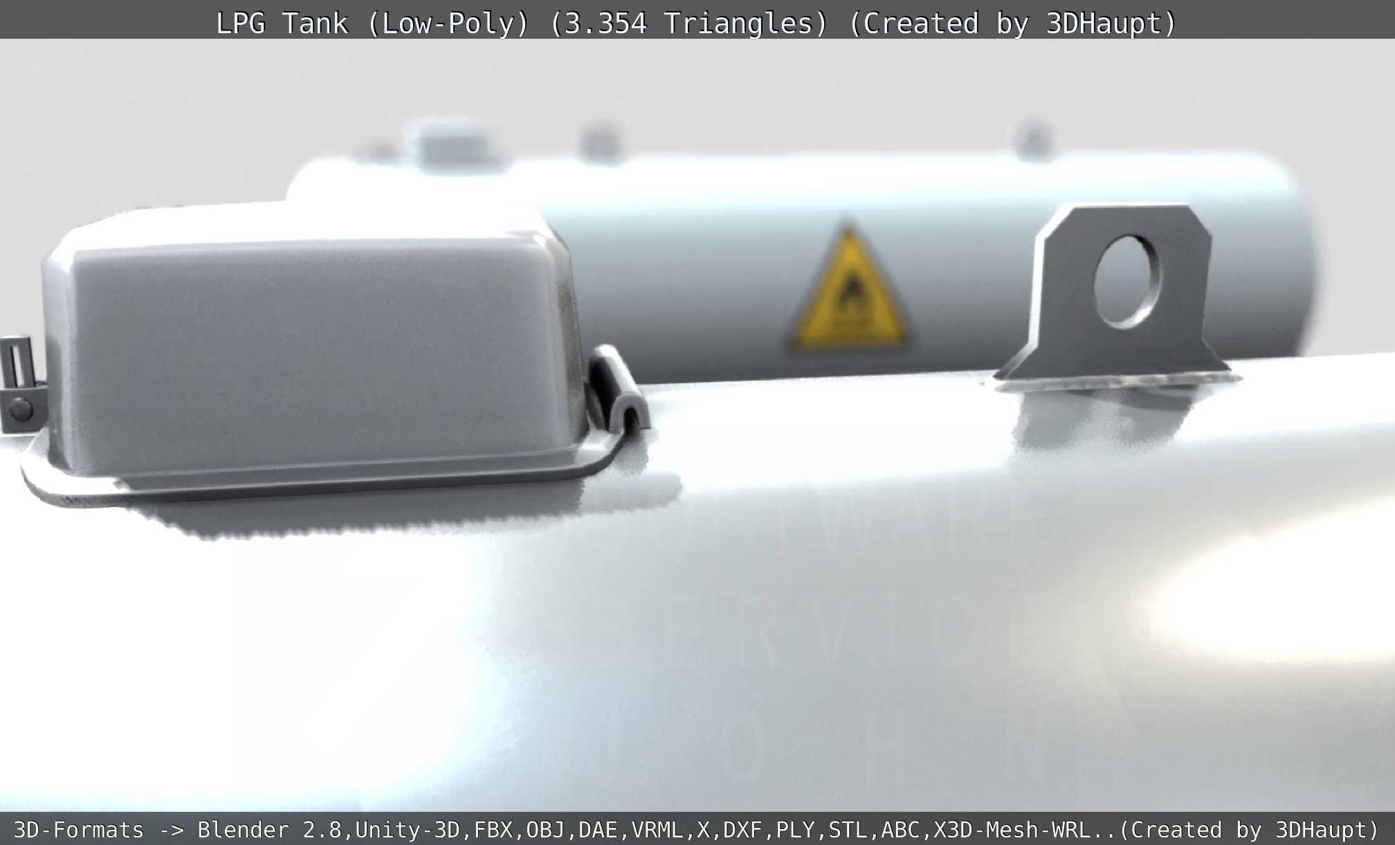 LPG Liquefied Petroleum Gas Tank Low-Poly Low-poly 3D model_45