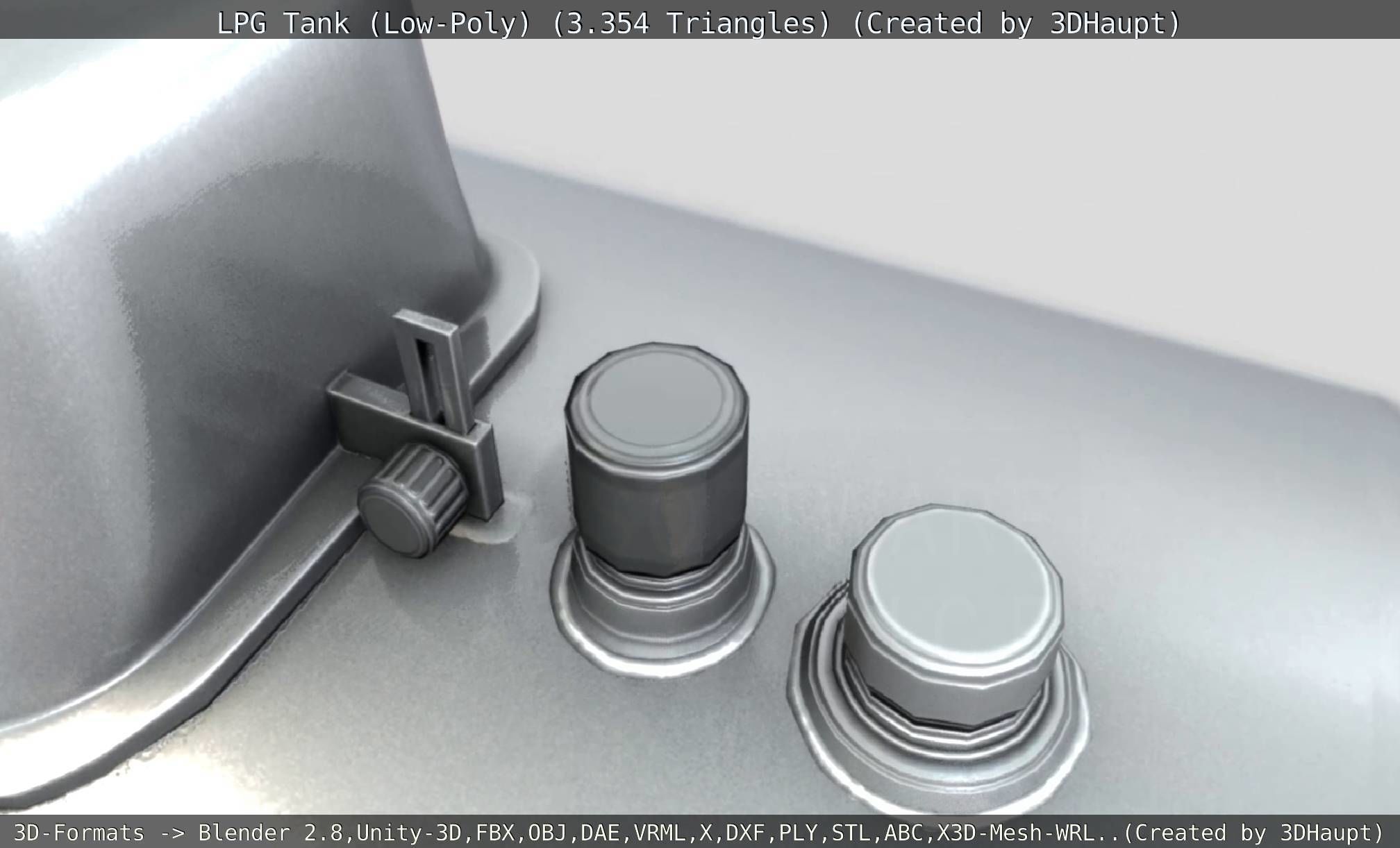 LPG Liquefied Petroleum Gas Tank Low-Poly Low-poly 3D model_72