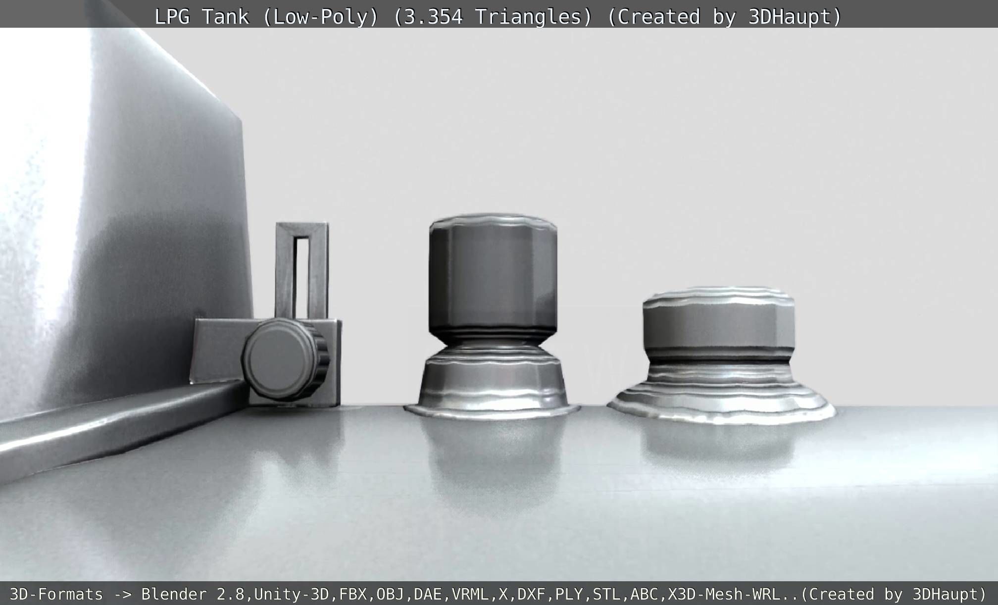 LPG Liquefied Petroleum Gas Tank Low-Poly Low-poly 3D model_123