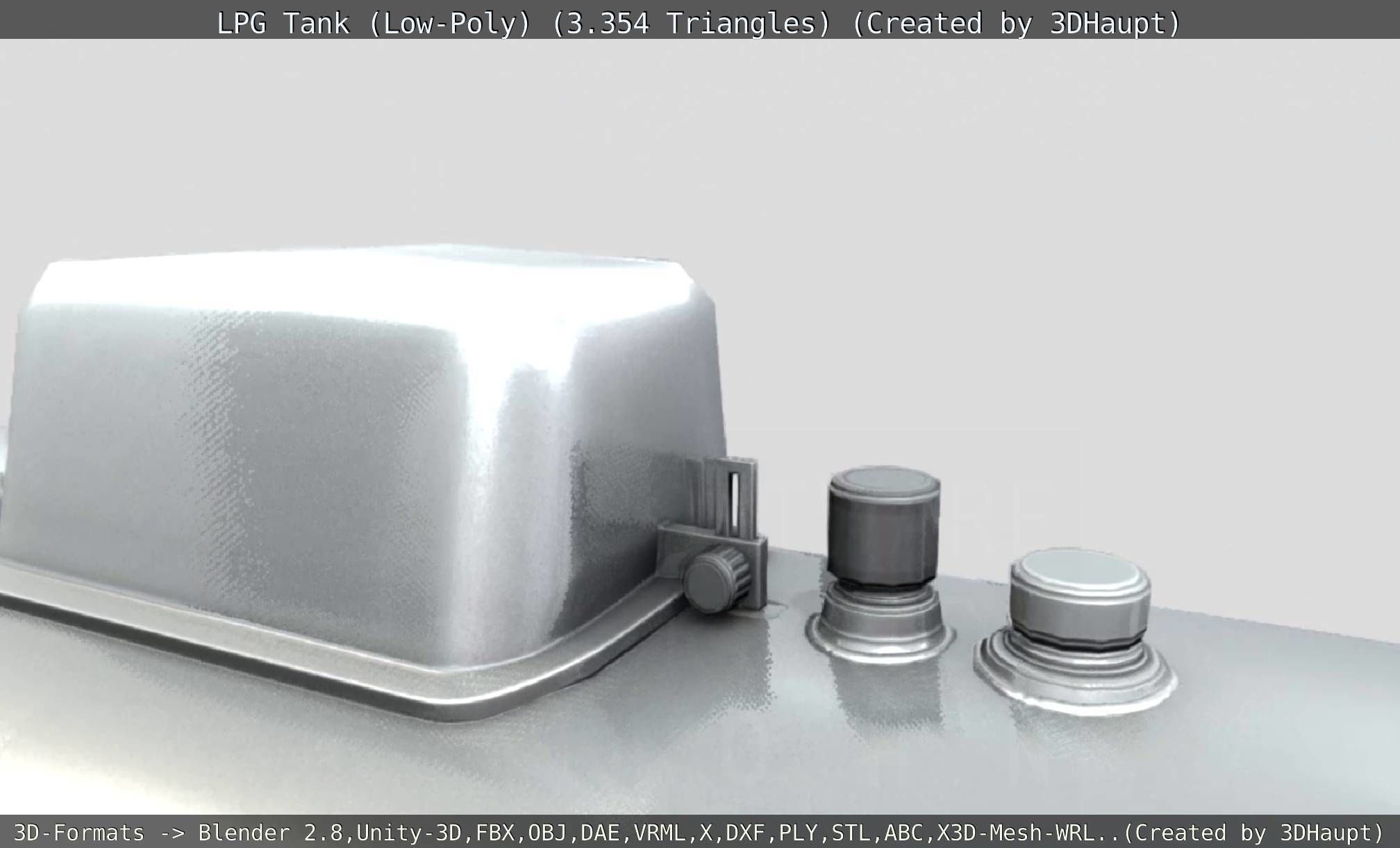 LPG Liquefied Petroleum Gas Tank Low-Poly Low-poly 3D model_38