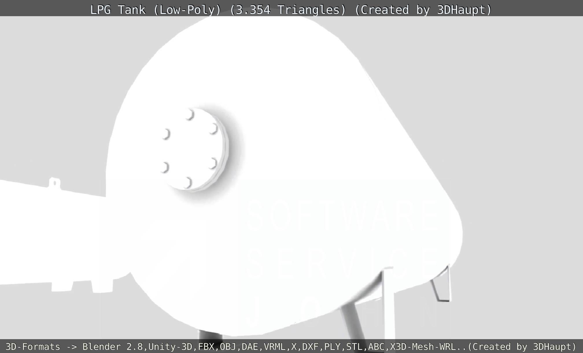 LPG Liquefied Petroleum Gas Tank Low-Poly Low-poly 3D model_120