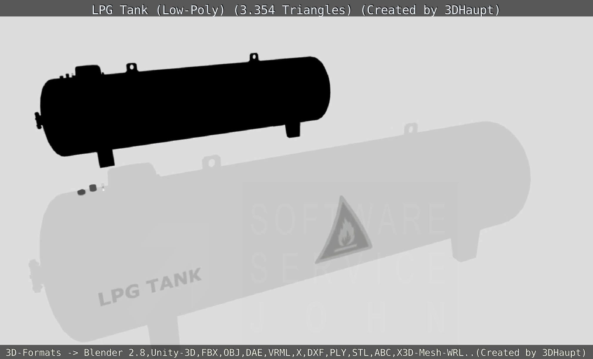 LPG Liquefied Petroleum Gas Tank Low-Poly Low-poly 3D model_101