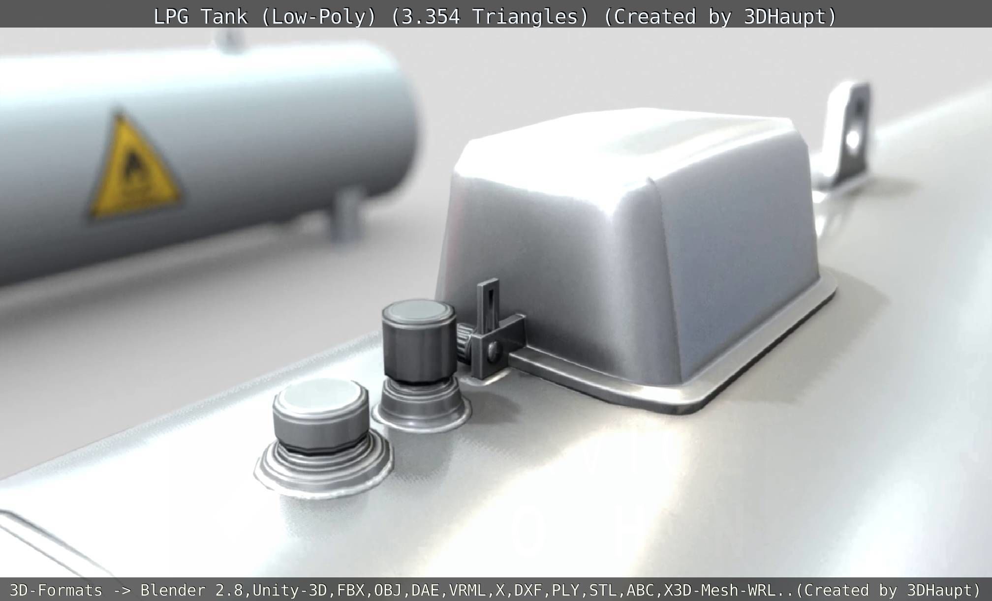 LPG Liquefied Petroleum Gas Tank Low-Poly Low-poly 3D model_37