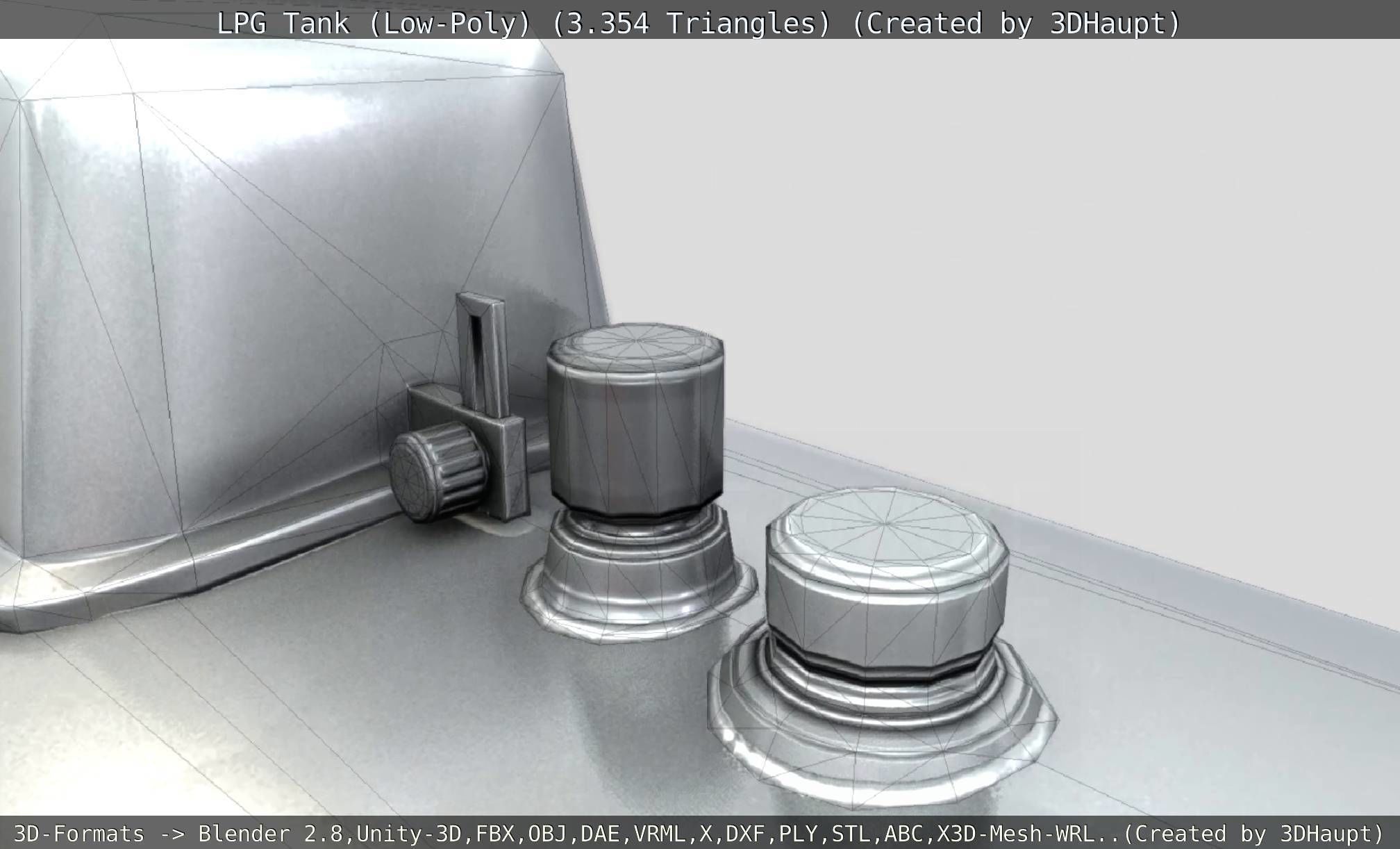 LPG Liquefied Petroleum Gas Tank Low-Poly Low-poly 3D model_70