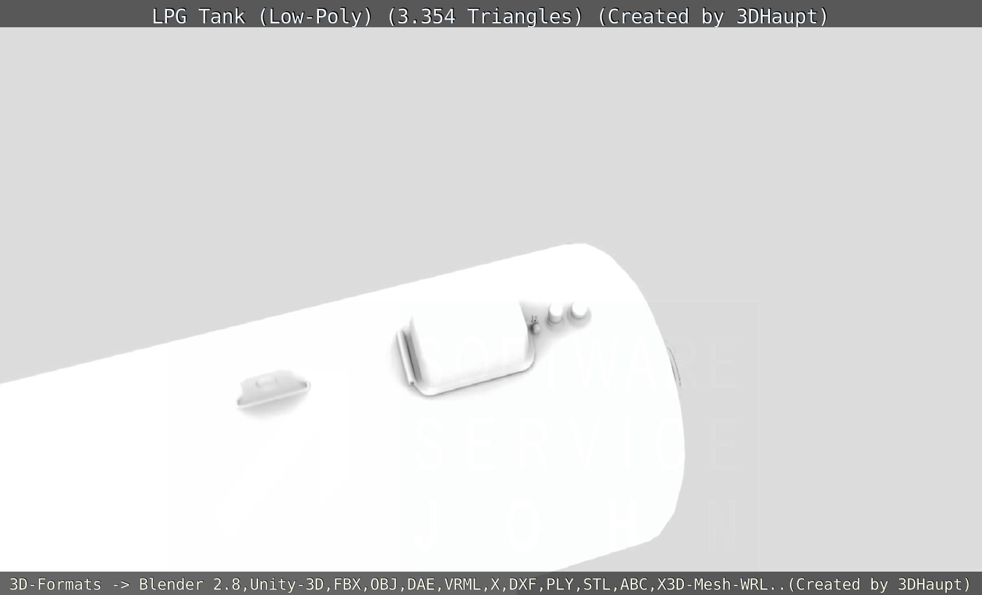 LPG Liquefied Petroleum Gas Tank Low-Poly Low-poly 3D model_121