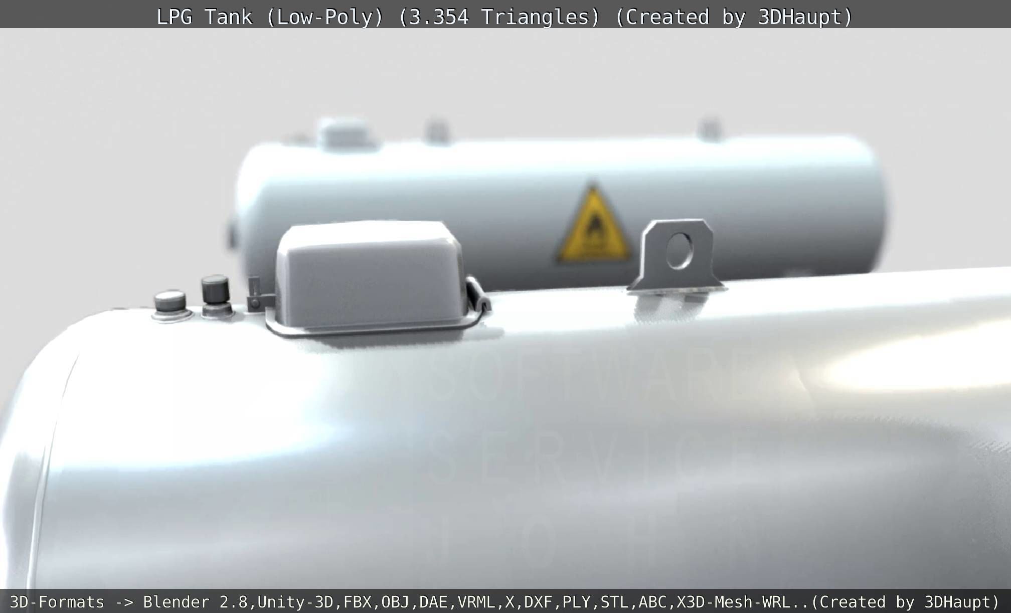LPG Liquefied Petroleum Gas Tank Low-Poly Low-poly 3D model_49