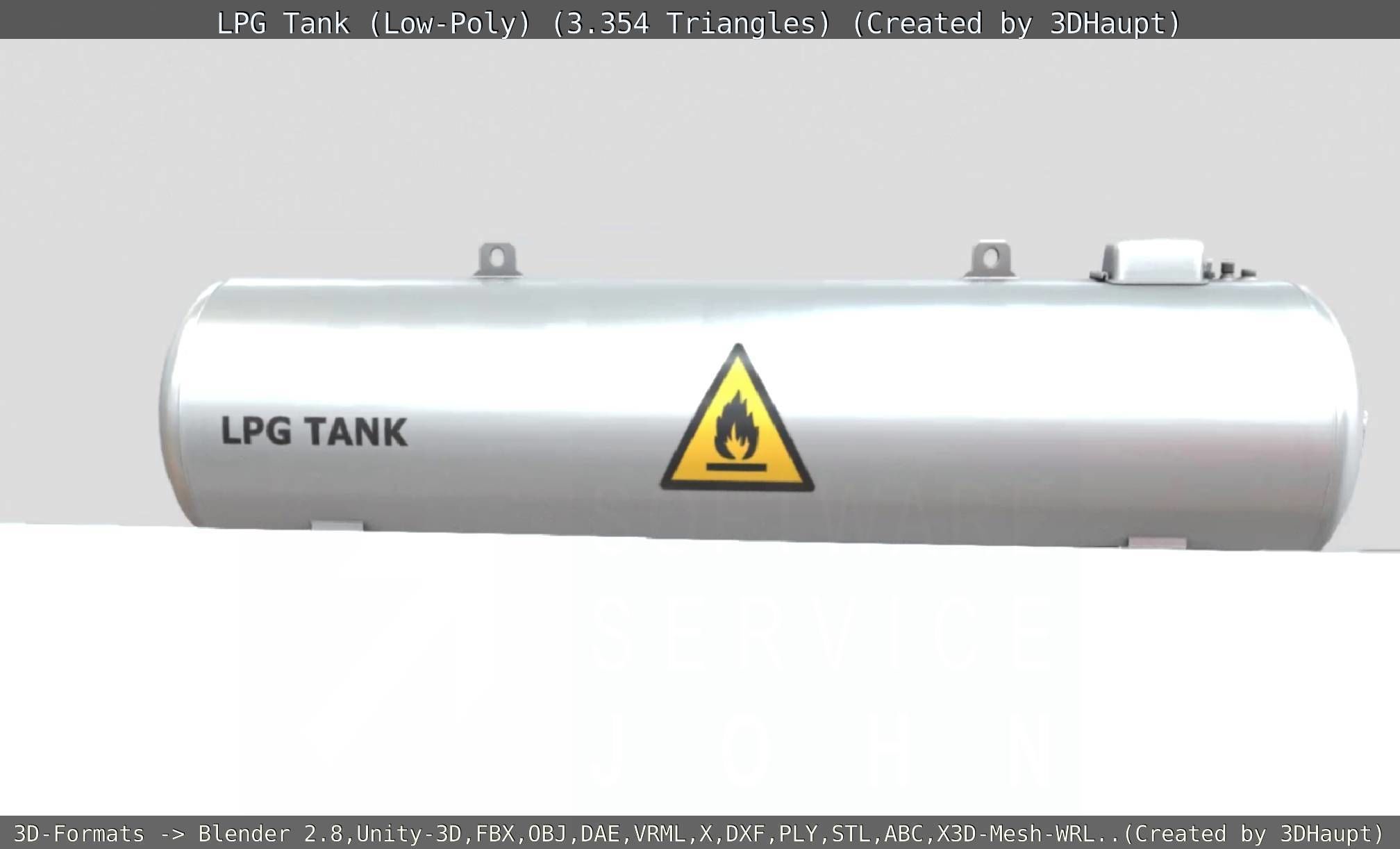 LPG Liquefied Petroleum Gas Tank Low-Poly Low-poly 3D model_30