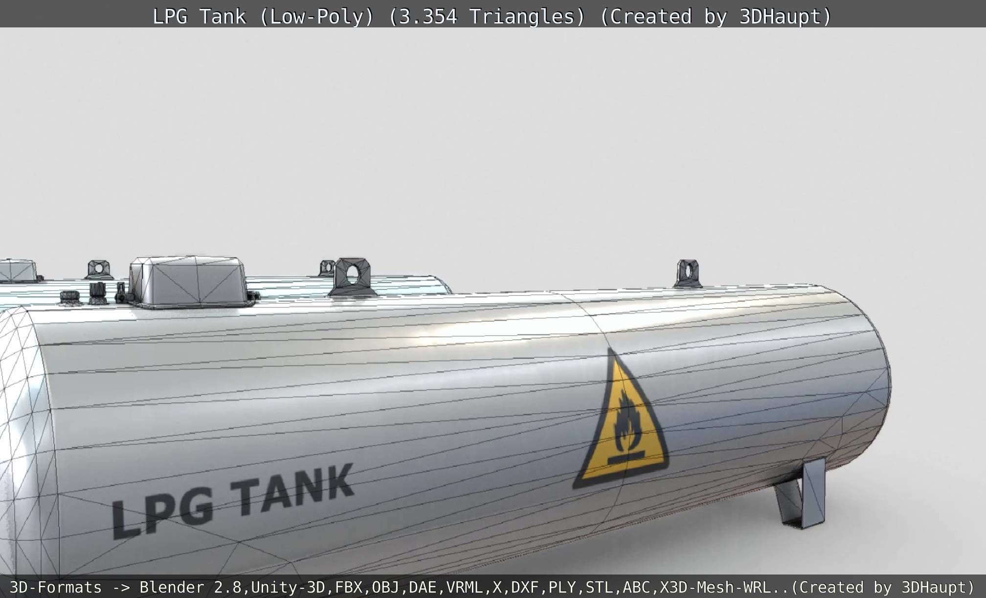 LPG Liquefied Petroleum Gas Tank Low-Poly Low-poly 3D model_86