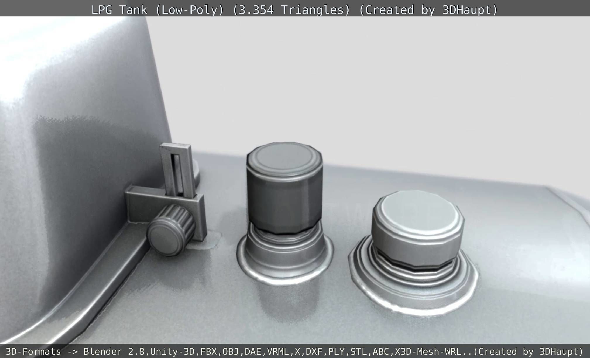 LPG Liquefied Petroleum Gas Tank Low-Poly Low-poly 3D model_73