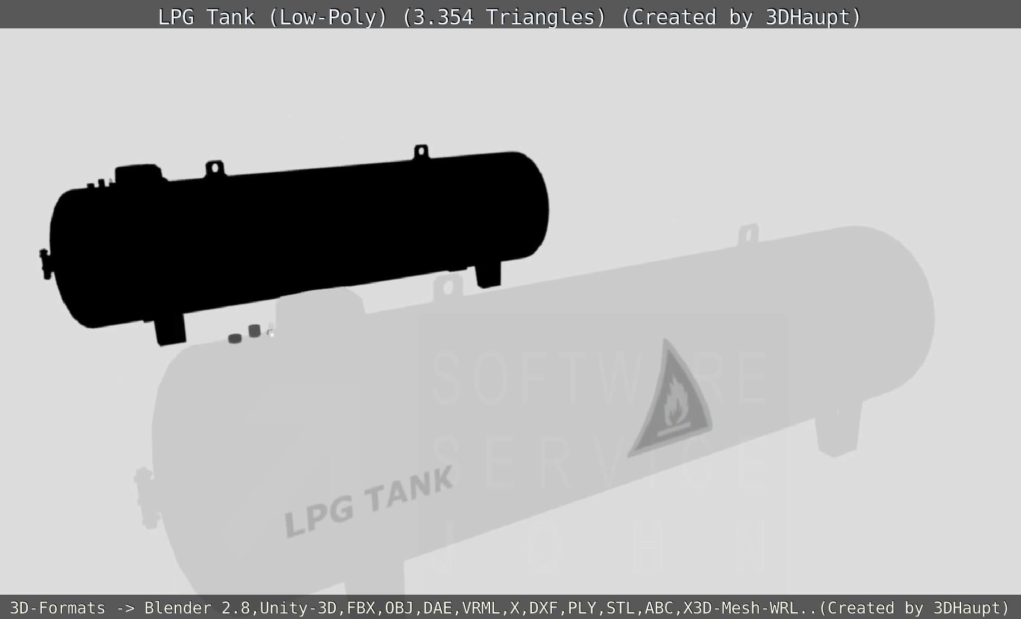 LPG Liquefied Petroleum Gas Tank Low-Poly Low-poly 3D model_104
