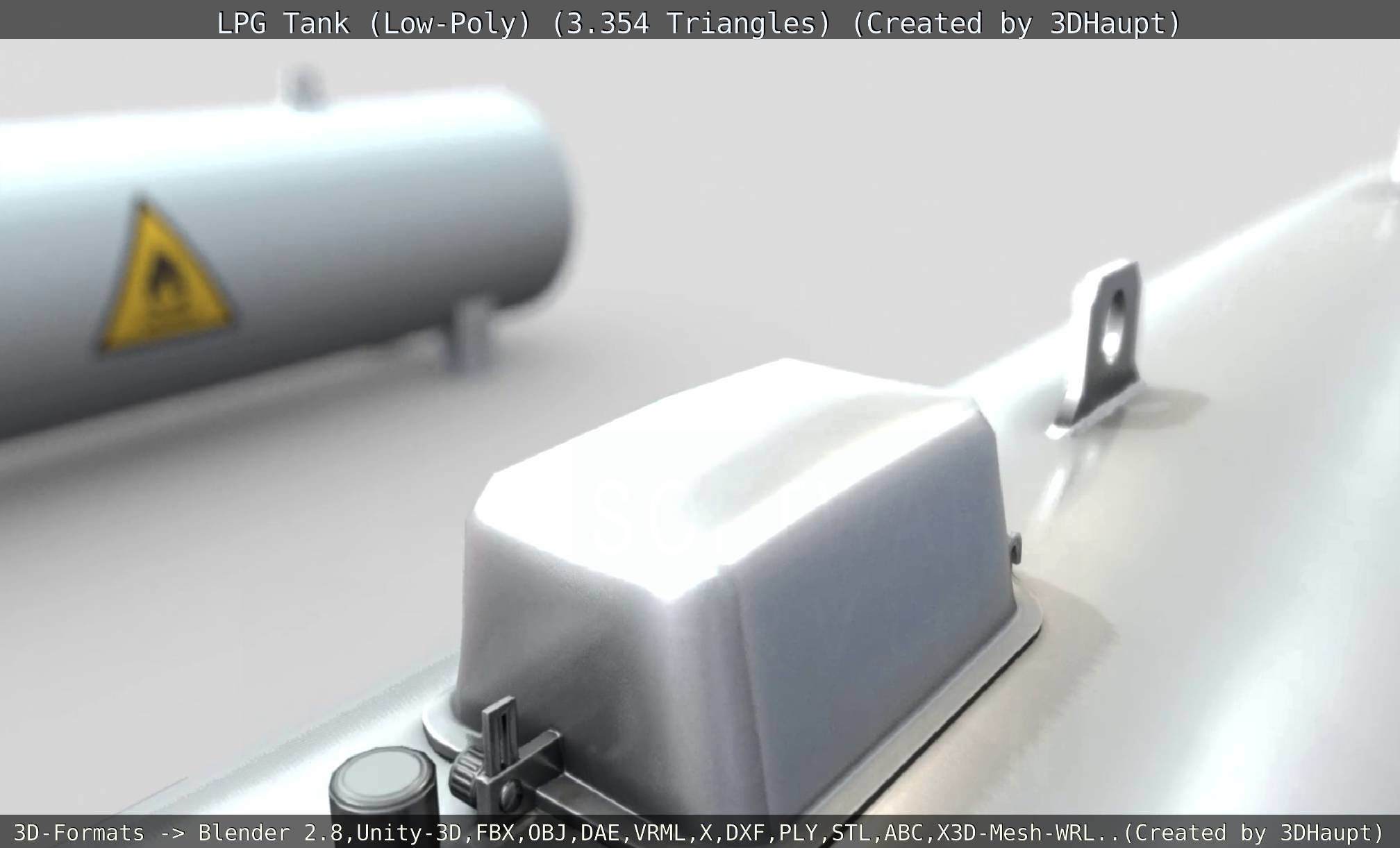 LPG Liquefied Petroleum Gas Tank Low-Poly Low-poly 3D model_14