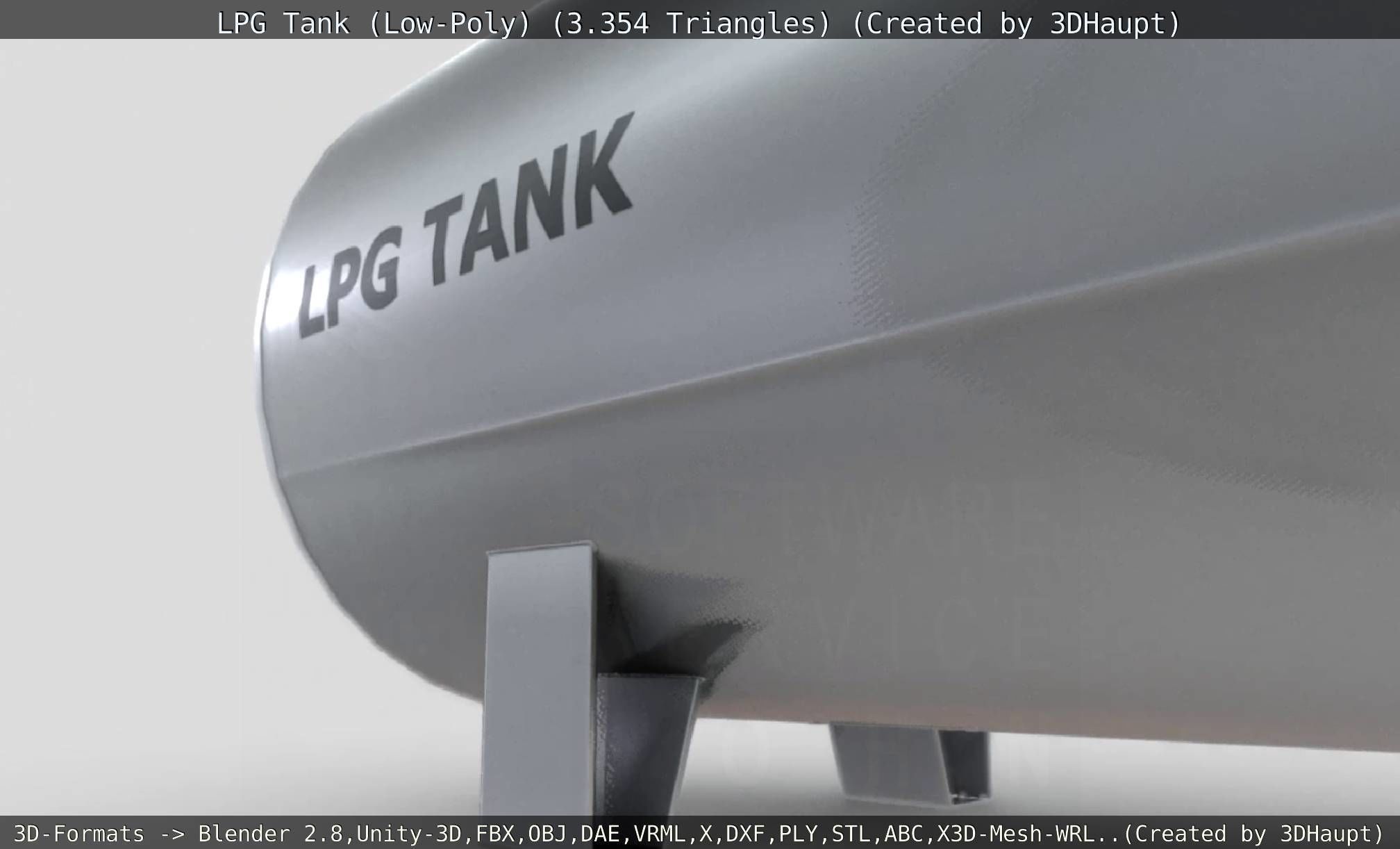 LPG Liquefied Petroleum Gas Tank Low-Poly Low-poly 3D model_56