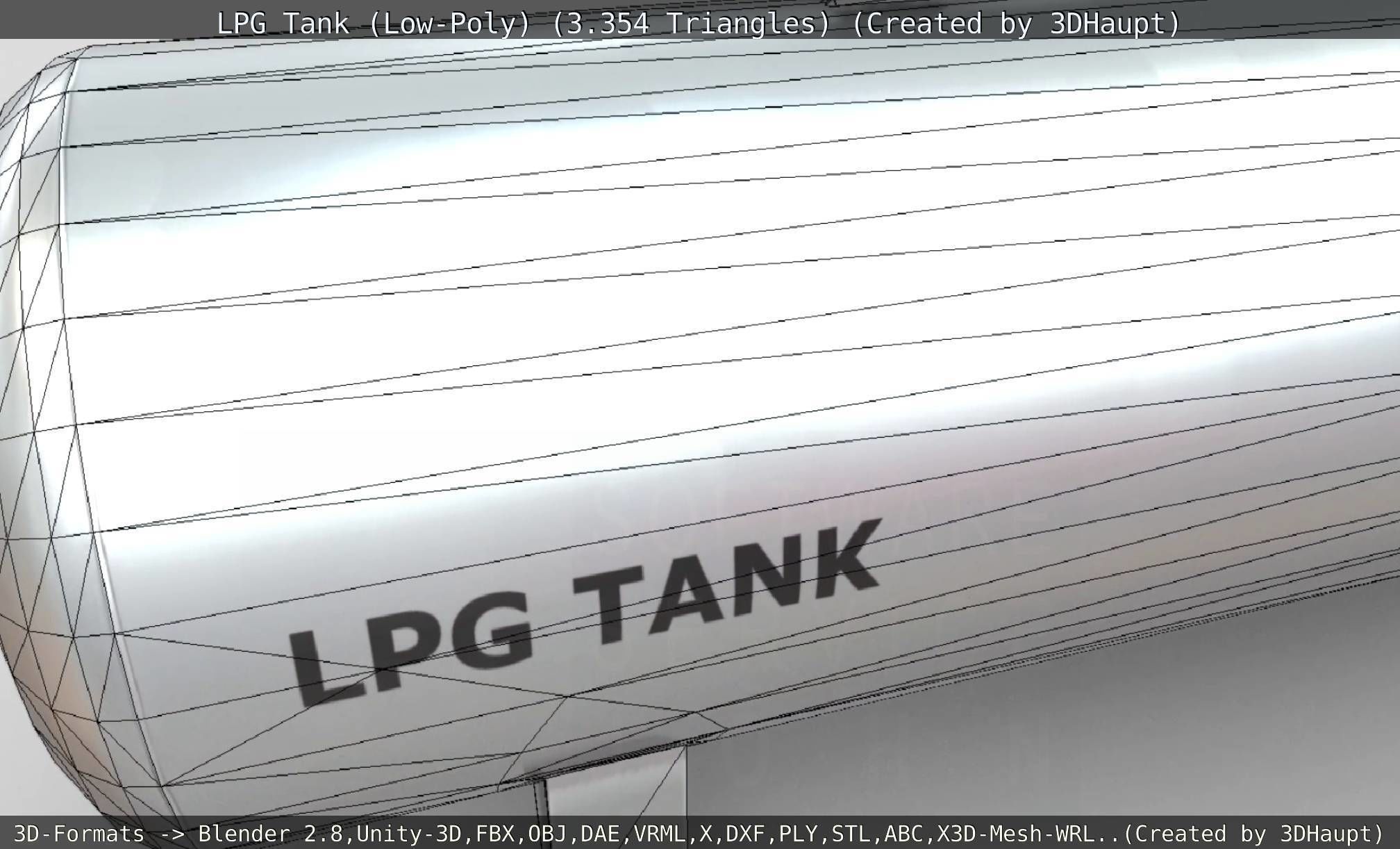 LPG Liquefied Petroleum Gas Tank Low-Poly Low-poly 3D model_90