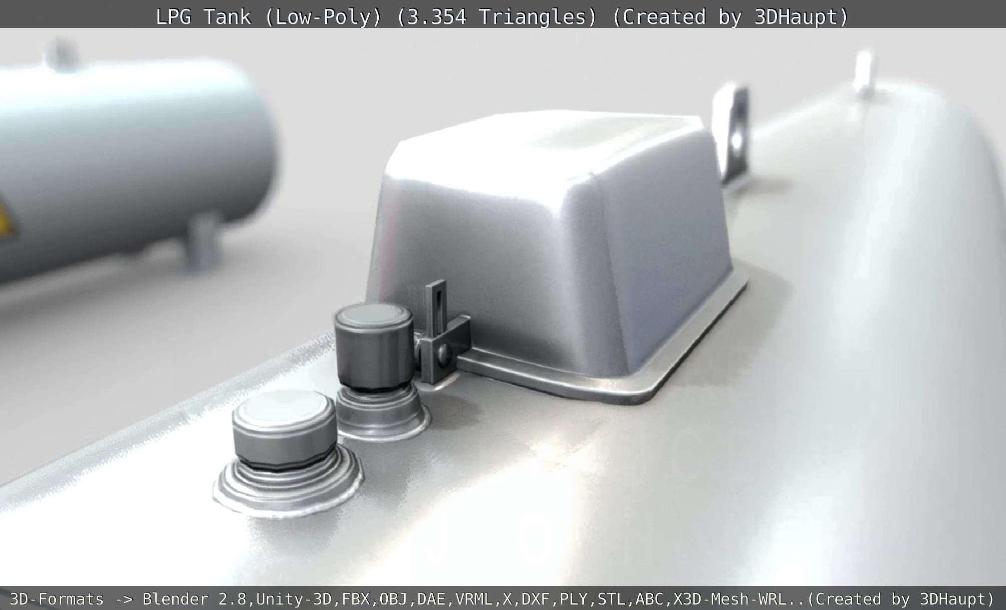 LPG Liquefied Petroleum Gas Tank Low-Poly Low-poly 3D model_40