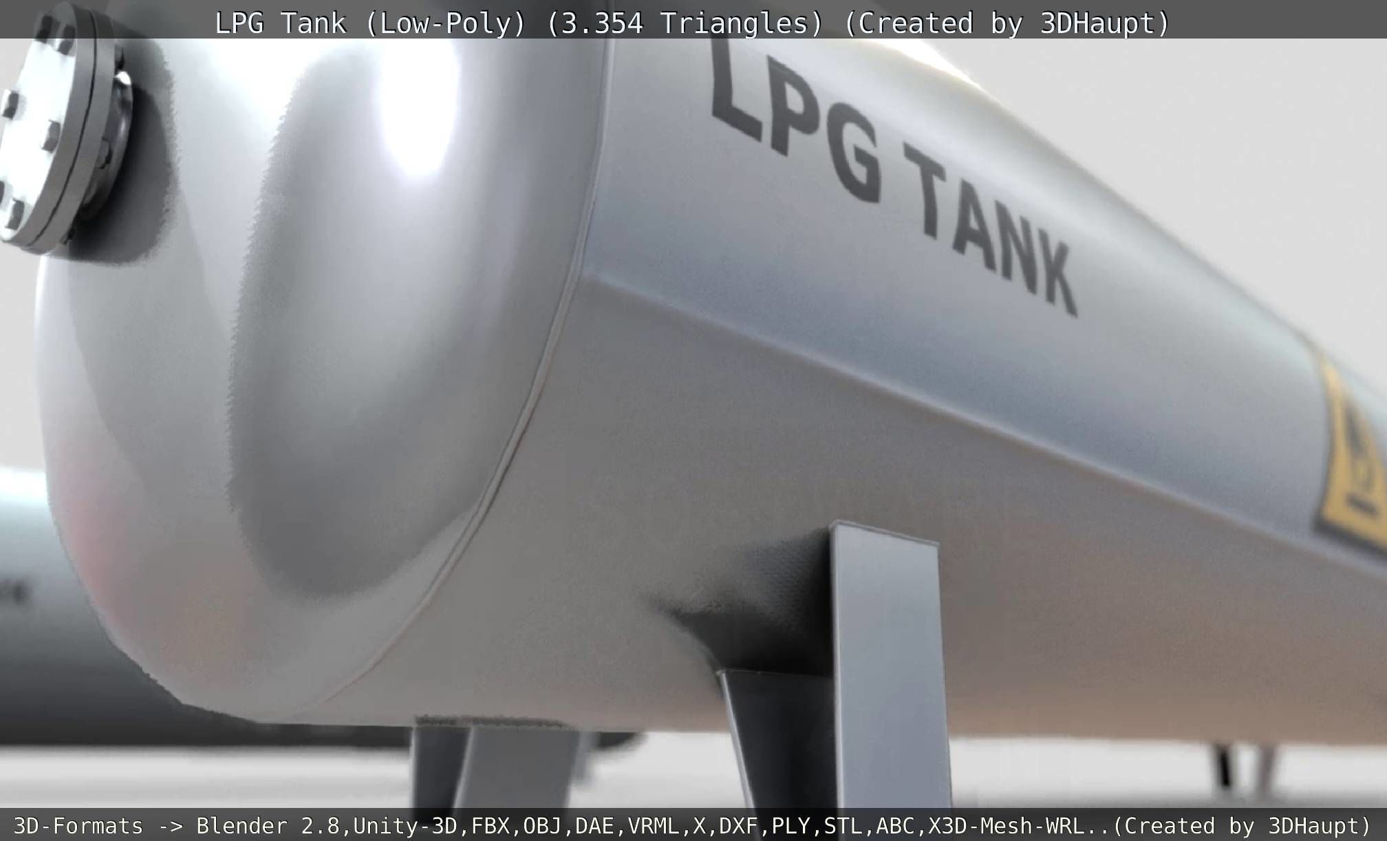 LPG Liquefied Petroleum Gas Tank Low-Poly Low-poly 3D model_39