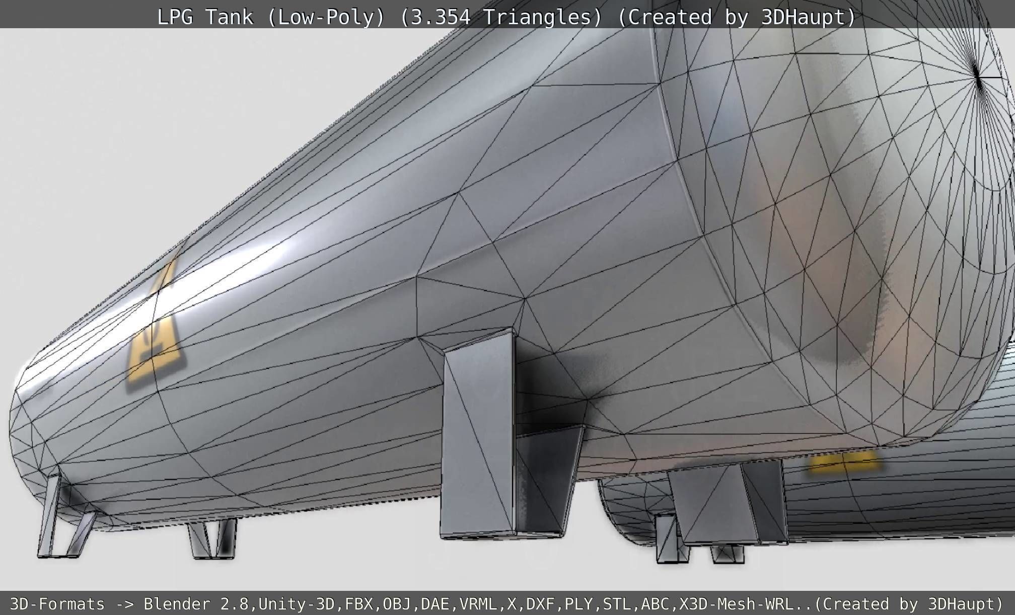 LPG Liquefied Petroleum Gas Tank Low-Poly Low-poly 3D model_51