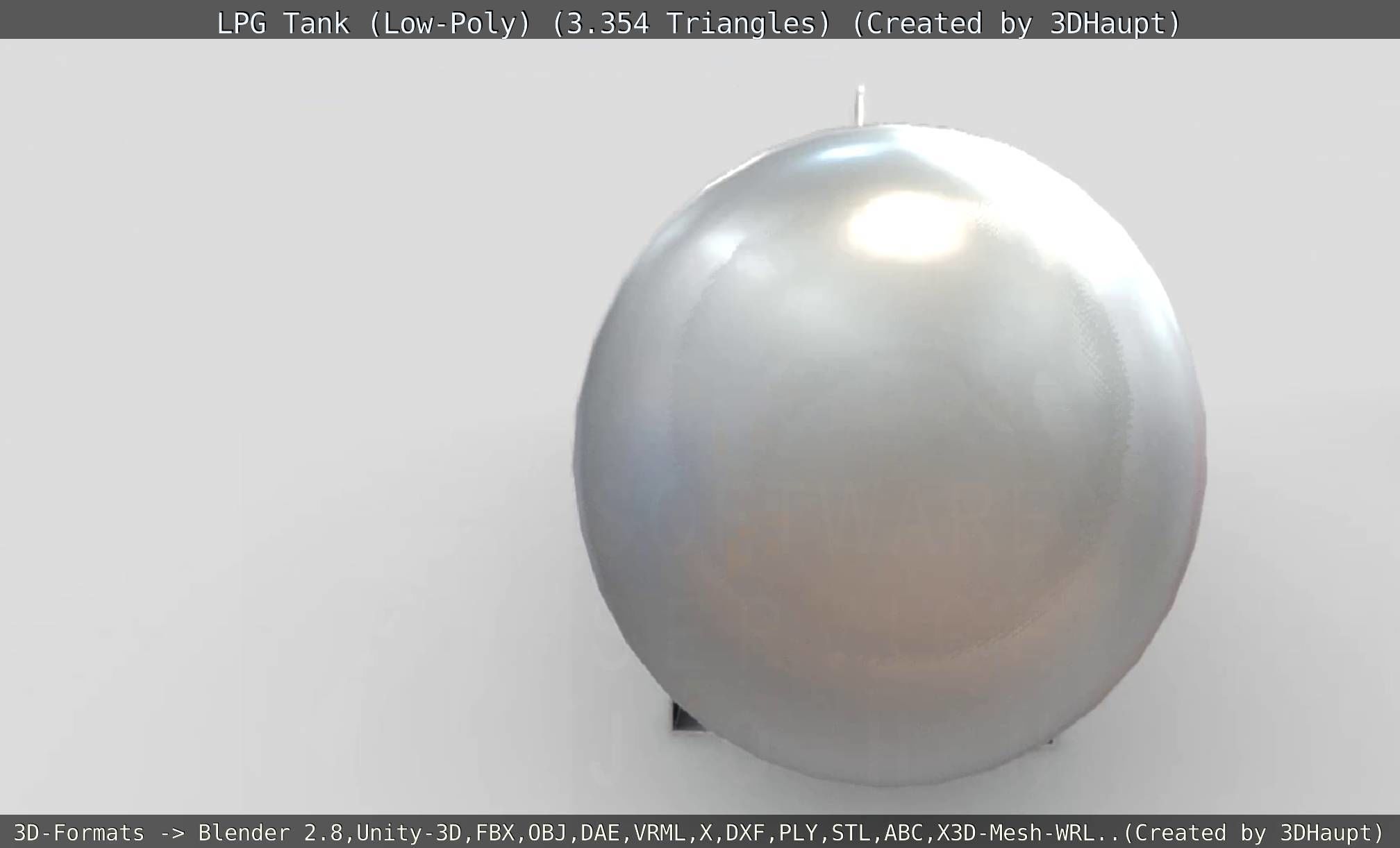 LPG Liquefied Petroleum Gas Tank Low-Poly Low-poly 3D model_46