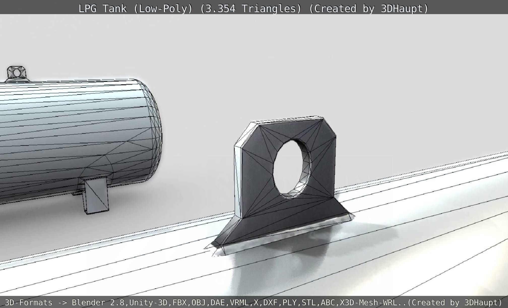 LPG Liquefied Petroleum Gas Tank Low-Poly Low-poly 3D model_61