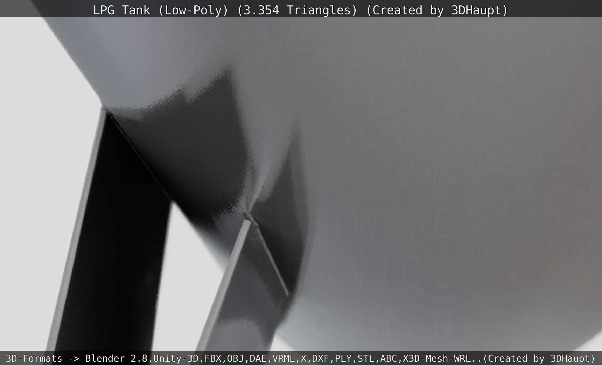 LPG Liquefied Petroleum Gas Tank Low-Poly Low-poly 3D model_62