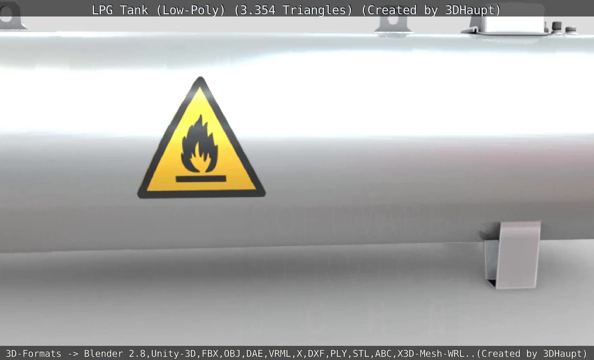 LPG Liquefied Petroleum Gas Tank Low-Poly Low-poly 3D model_71