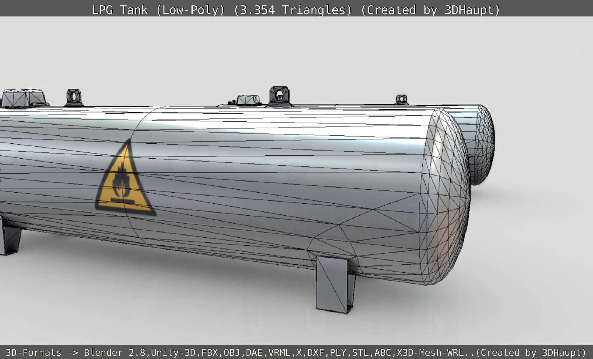 LPG Liquefied Petroleum Gas Tank Low-Poly Low-poly 3D model_48