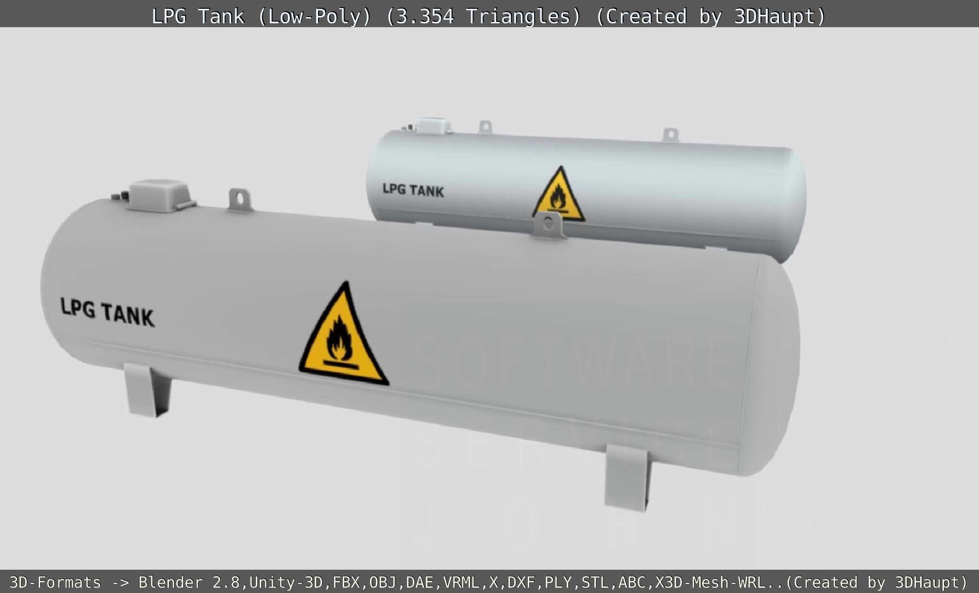 LPG Liquefied Petroleum Gas Tank Low-Poly Low-poly 3D model_96