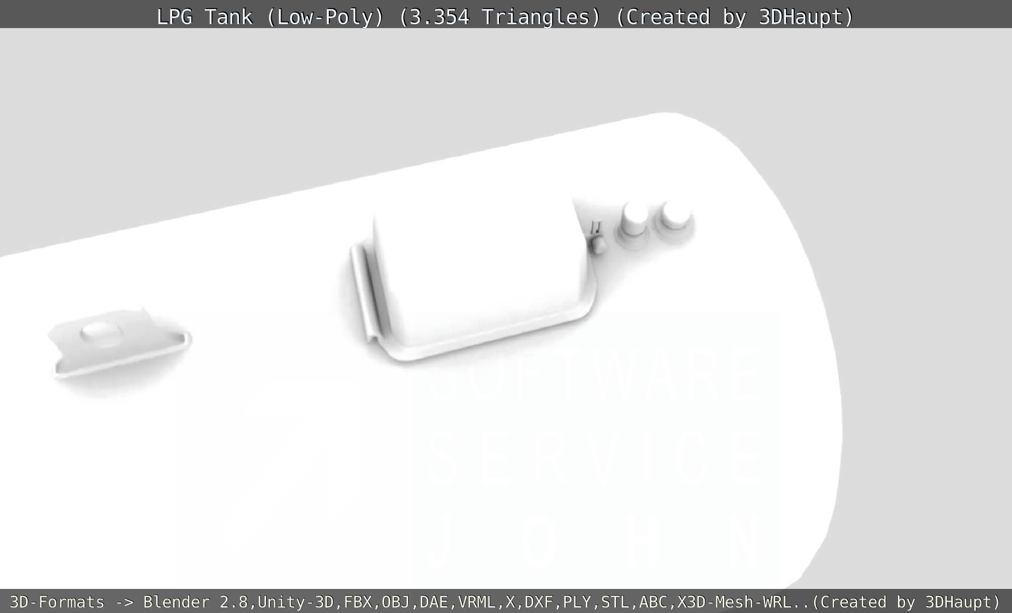 LPG Liquefied Petroleum Gas Tank Low-Poly Low-poly 3D model_124