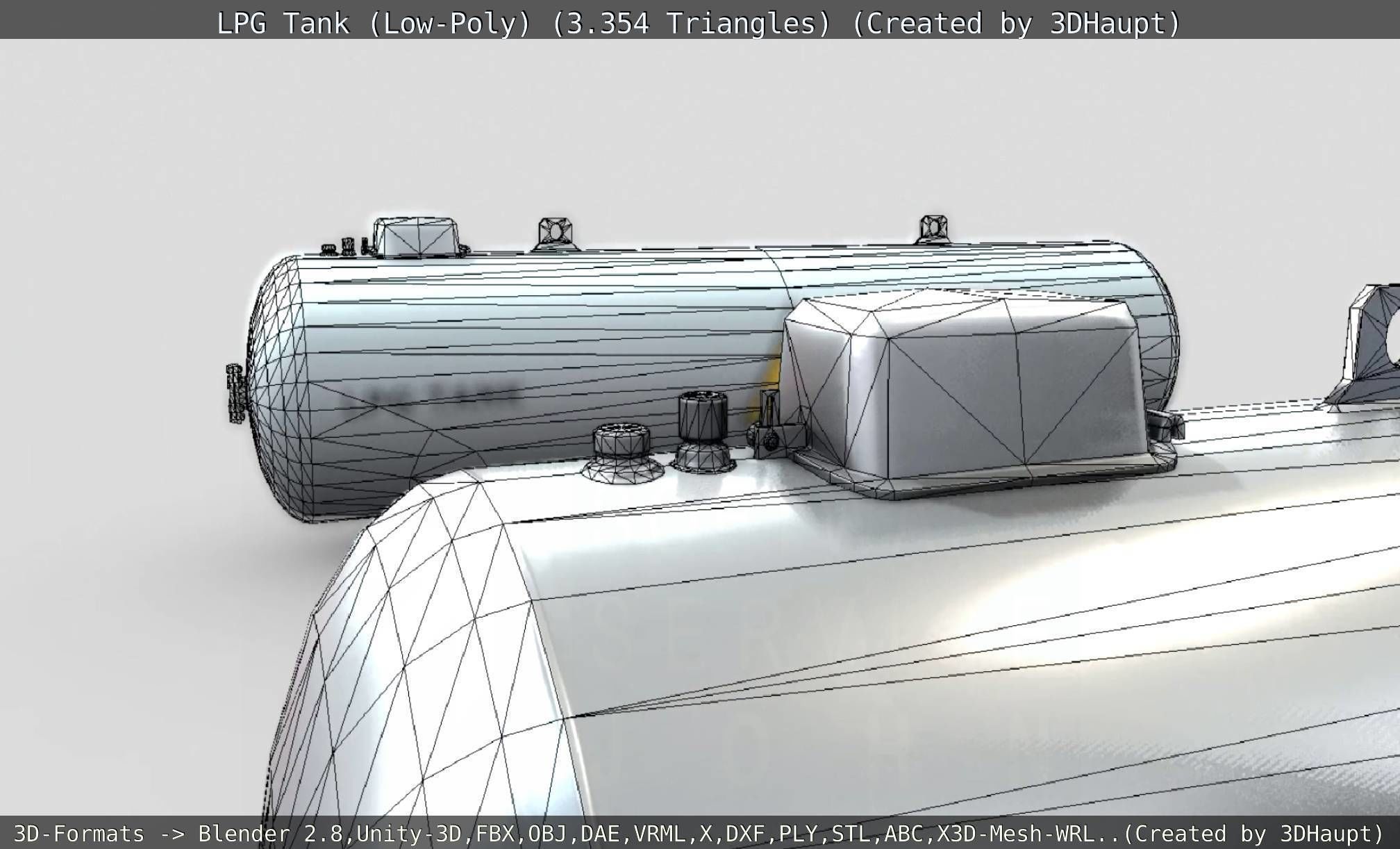 LPG Liquefied Petroleum Gas Tank Low-Poly Low-poly 3D model_106