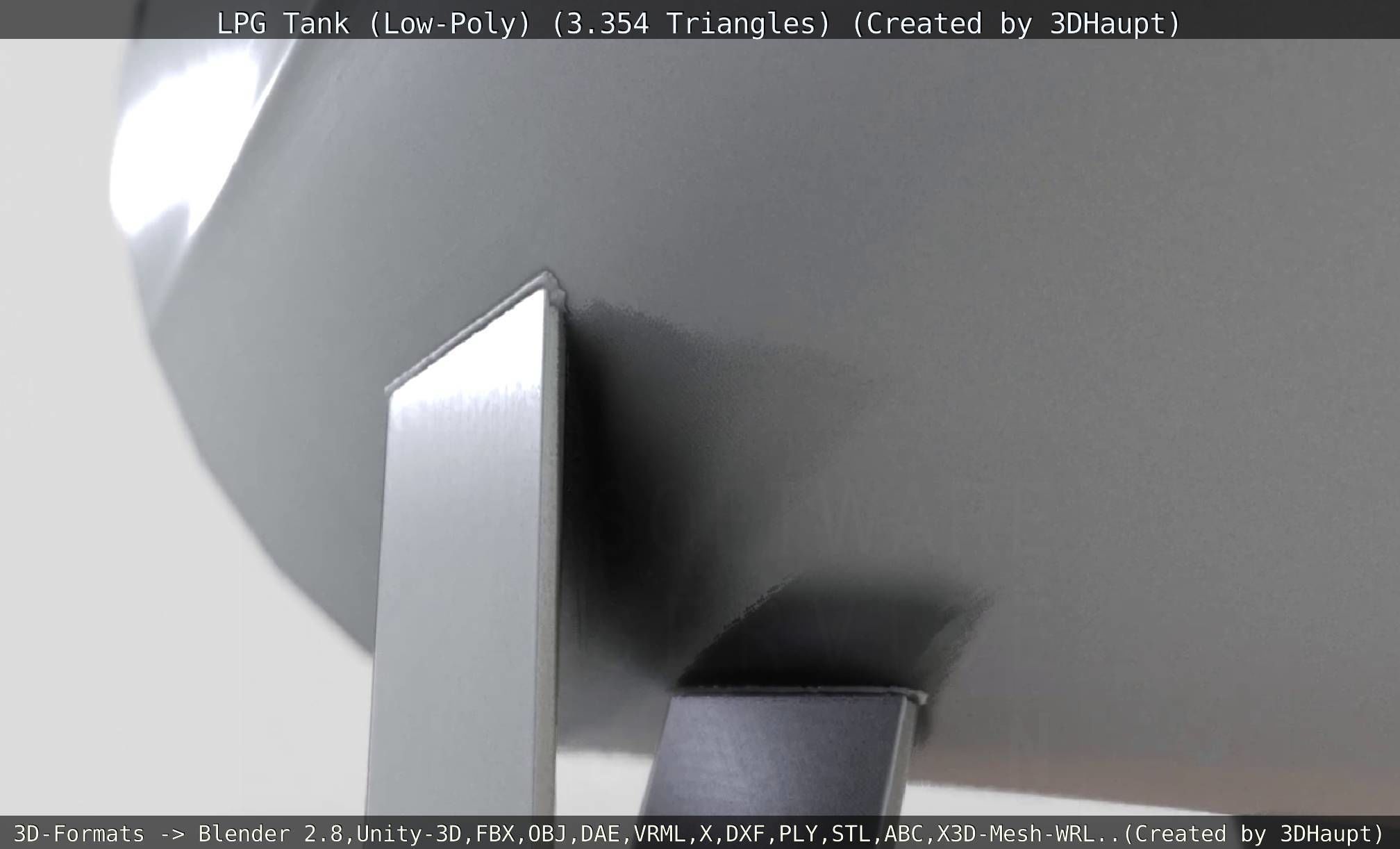 LPG Liquefied Petroleum Gas Tank Low-Poly Low-poly 3D model_42