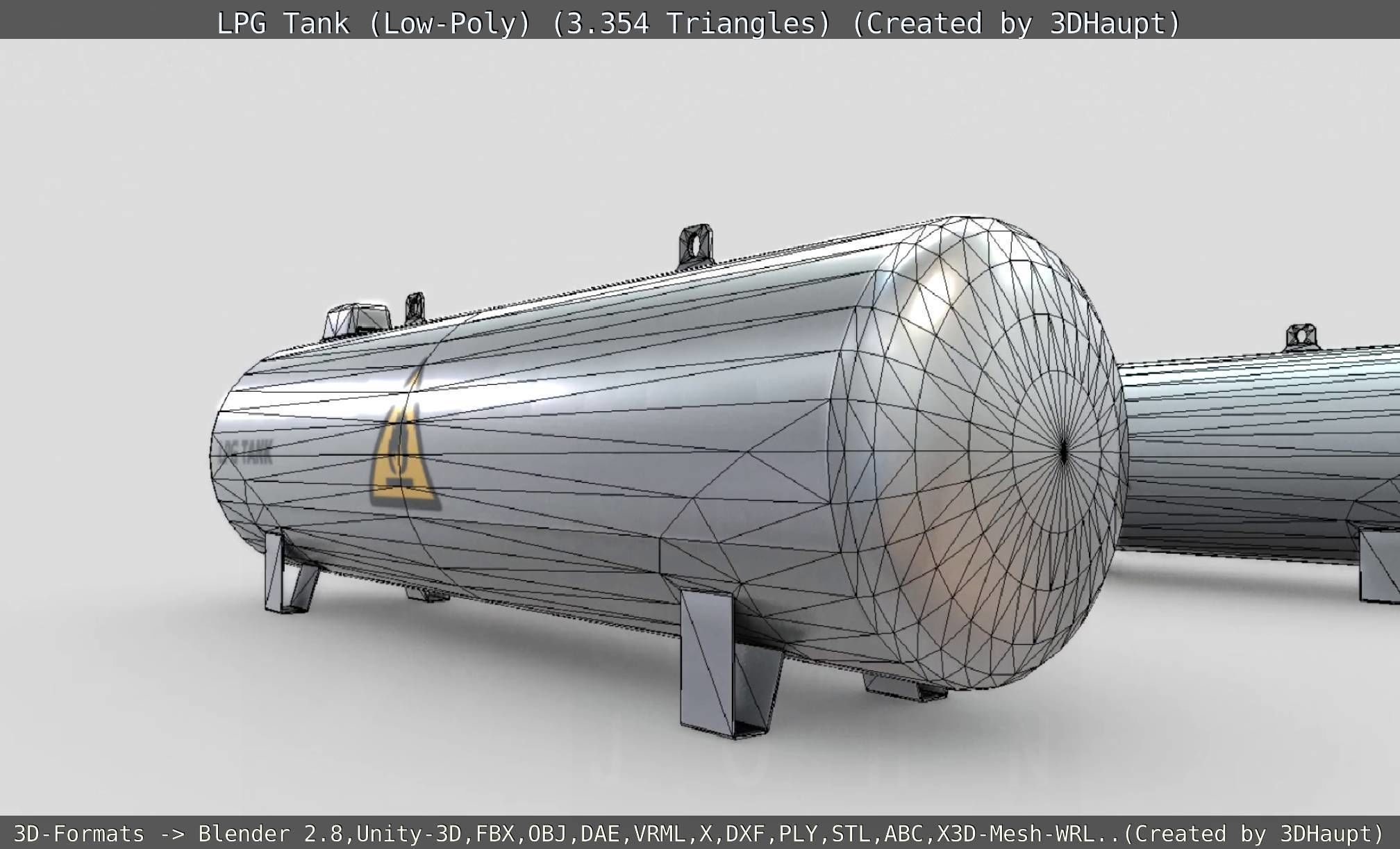 LPG Liquefied Petroleum Gas Tank Low-Poly Low-poly 3D model_78