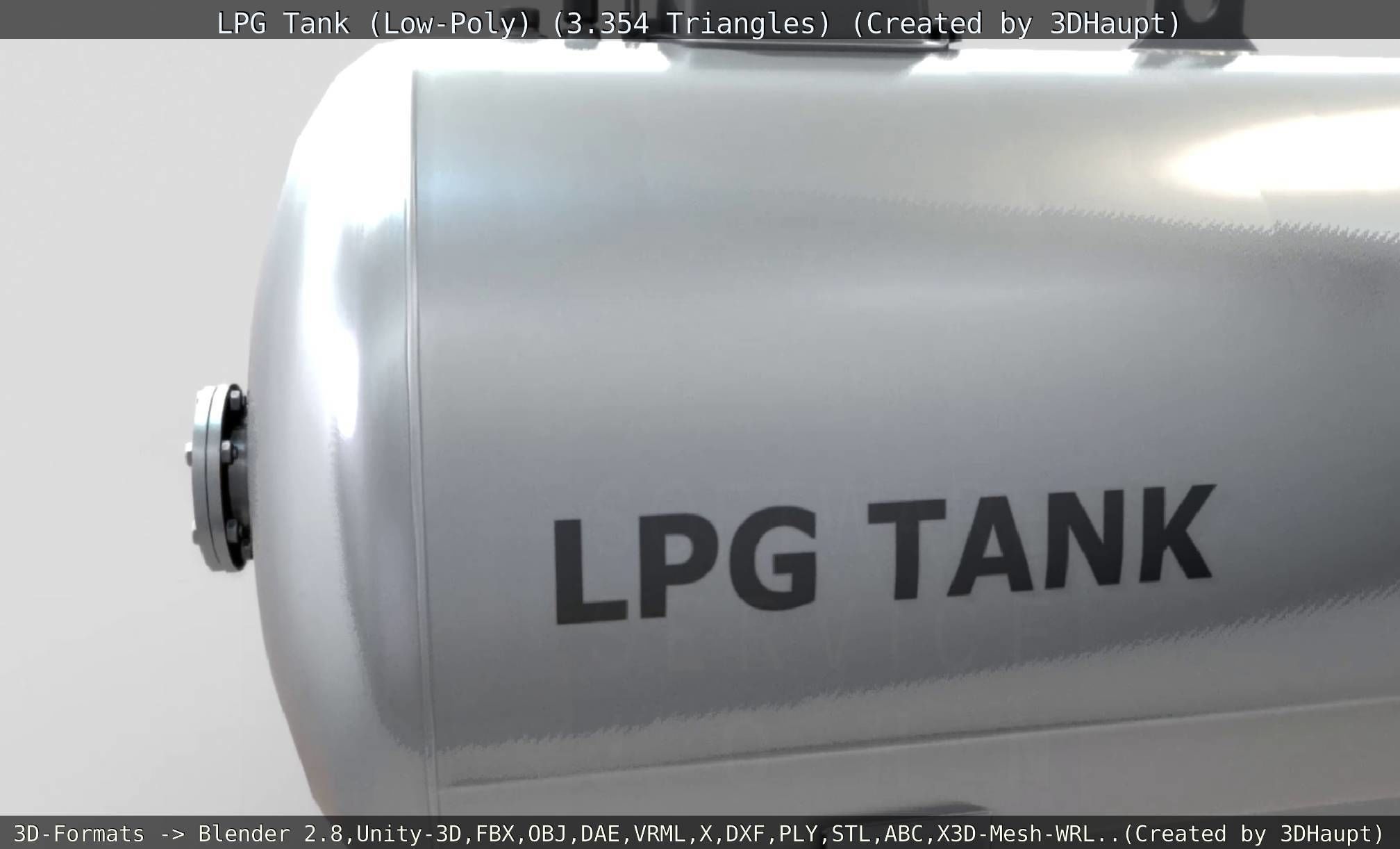 LPG Liquefied Petroleum Gas Tank Low-Poly Low-poly 3D model_9