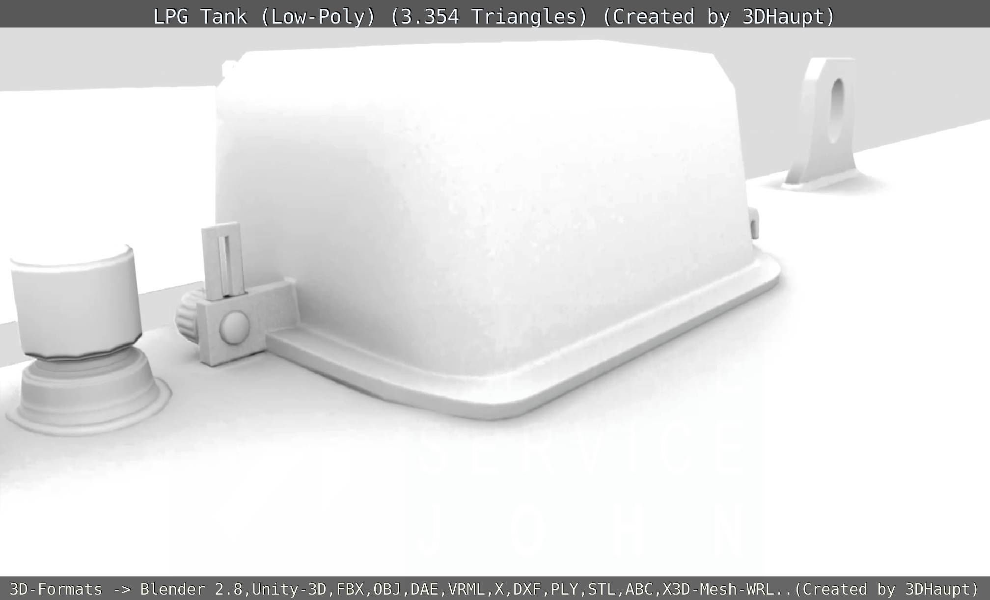 LPG Liquefied Petroleum Gas Tank Low-Poly Low-poly 3D model_129