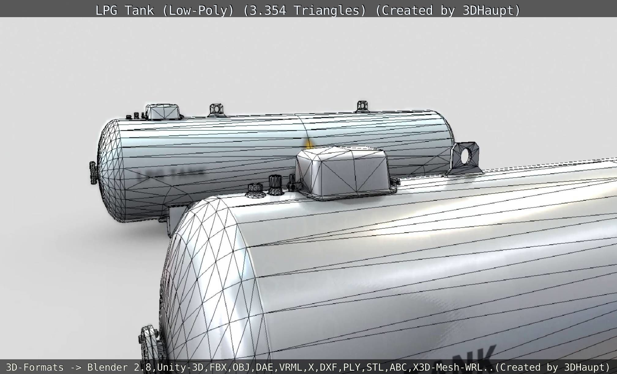 LPG Liquefied Petroleum Gas Tank Low-Poly Low-poly 3D model_102