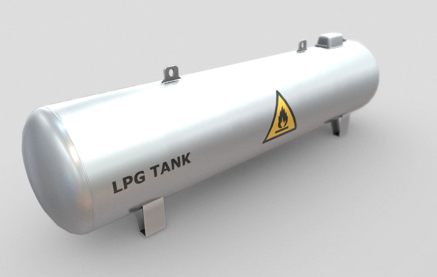 LPG Liquefied Petroleum Gas Tank Low-Poly Low-poly 3D model_3