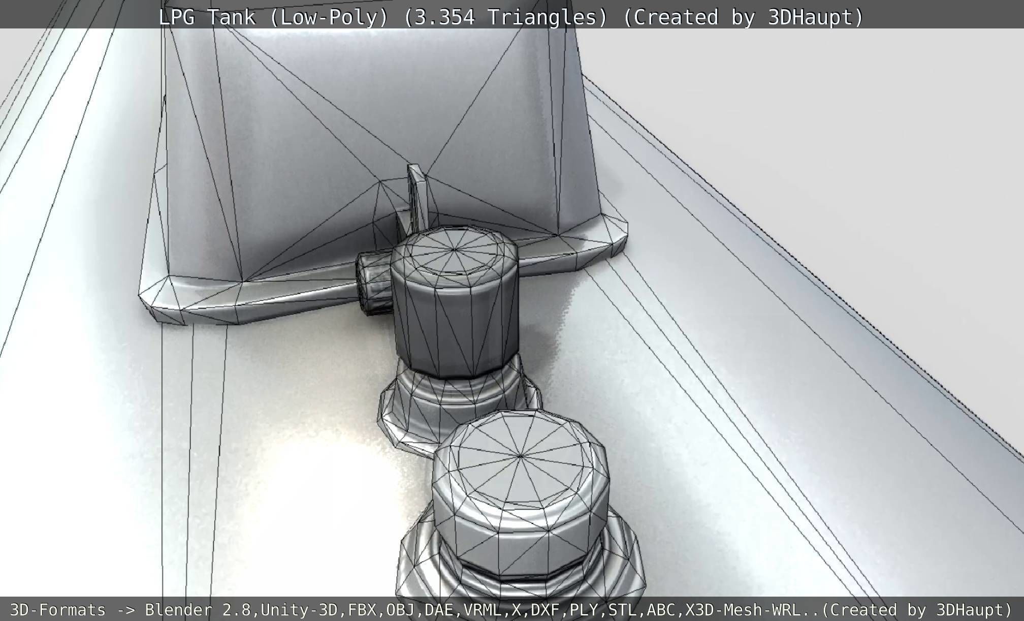 LPG Liquefied Petroleum Gas Tank Low-Poly Low-poly 3D model_68