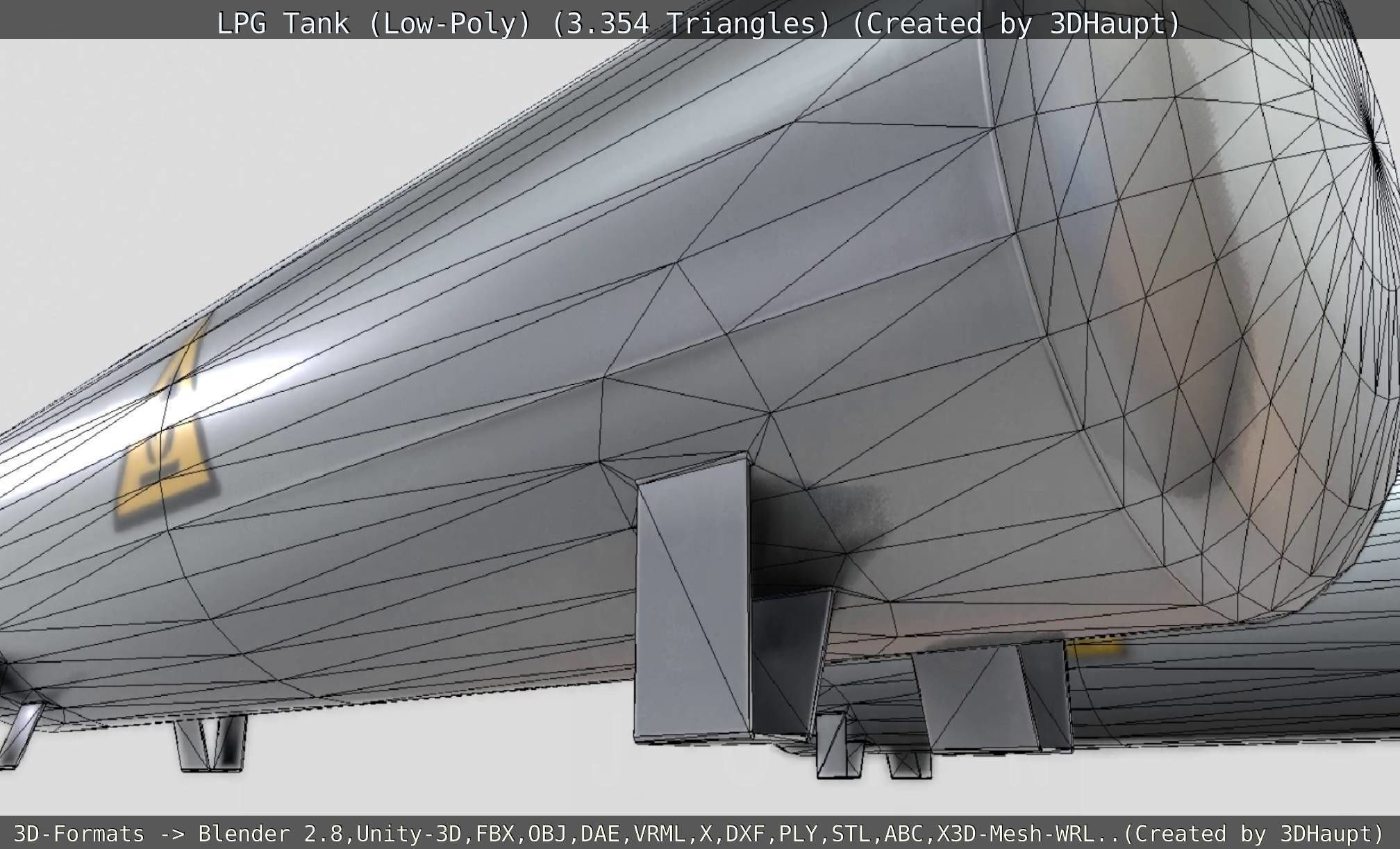 LPG Liquefied Petroleum Gas Tank Low-Poly Low-poly 3D model_53