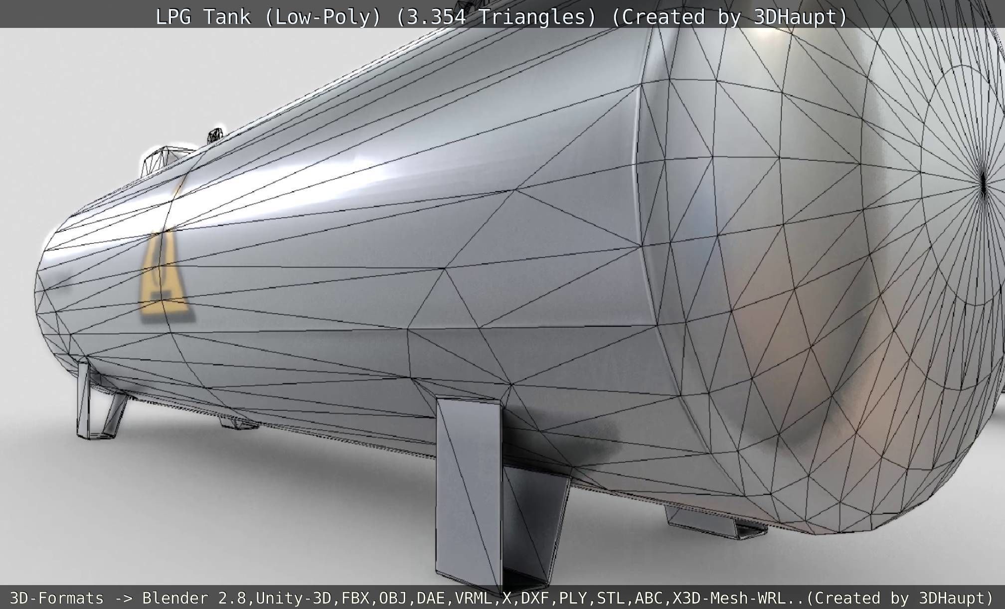 LPG Liquefied Petroleum Gas Tank Low-Poly Low-poly 3D model_52