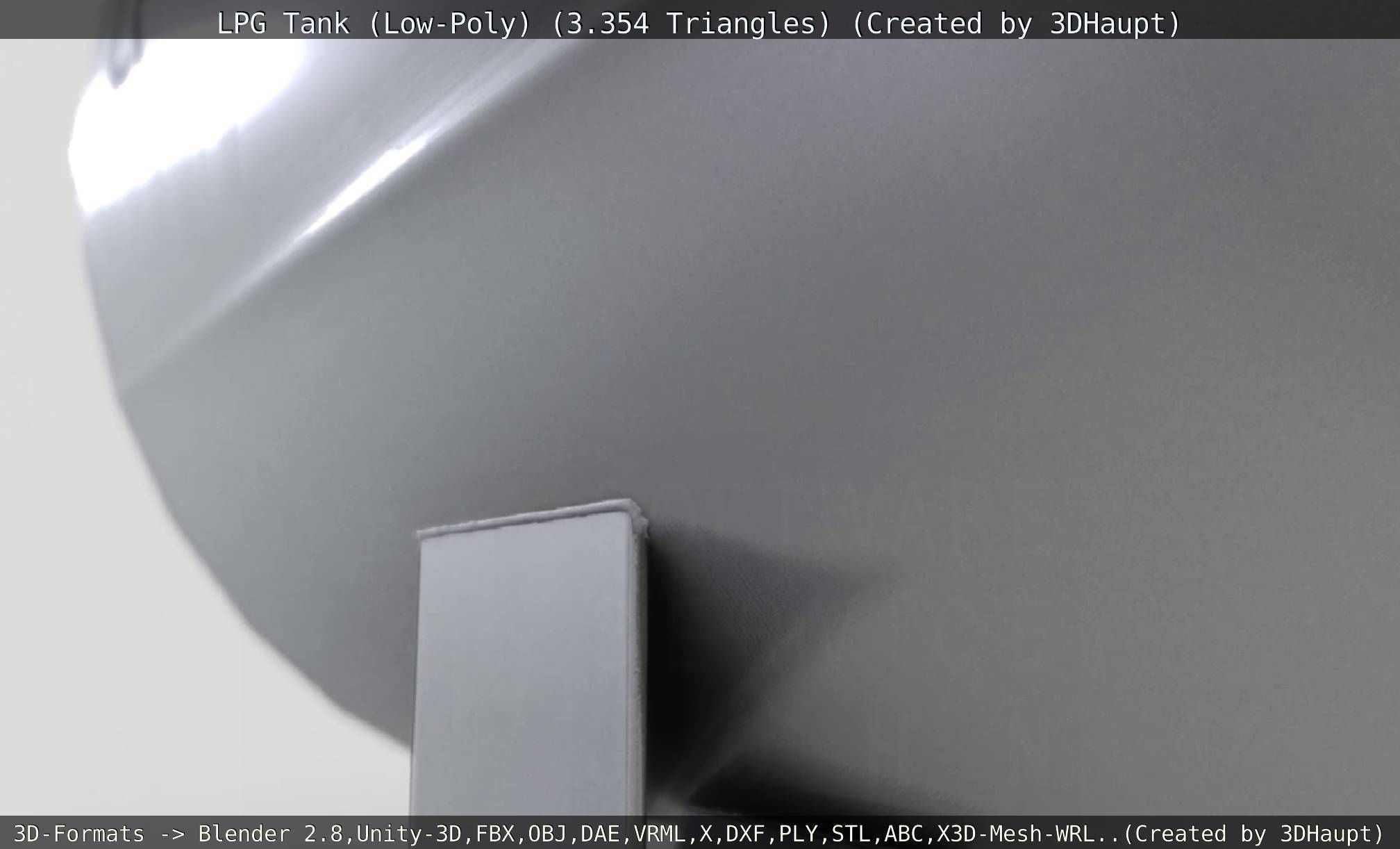 LPG Liquefied Petroleum Gas Tank Low-Poly Low-poly 3D model_12