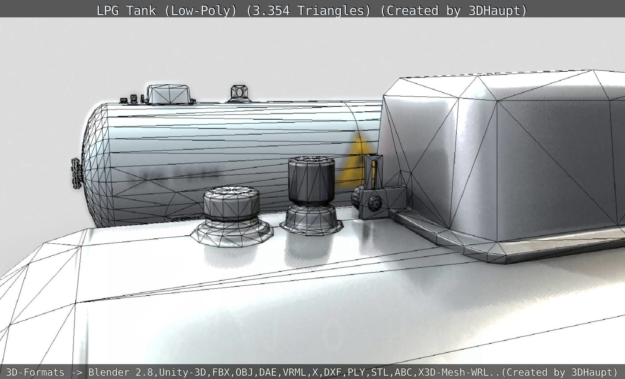 LPG Liquefied Petroleum Gas Tank Low-Poly Low-poly 3D model_110