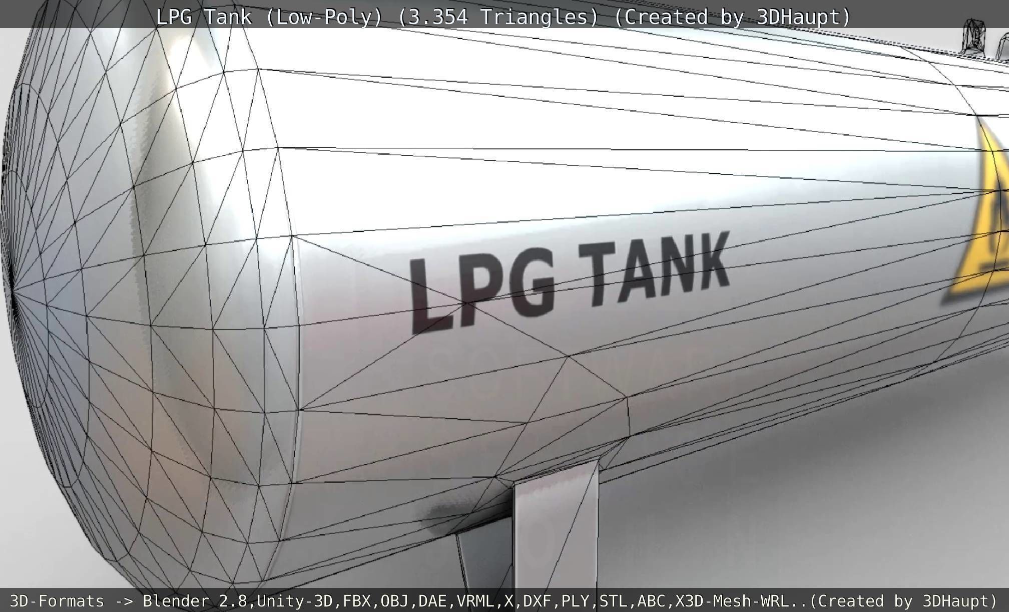 LPG Liquefied Petroleum Gas Tank Low-Poly Low-poly 3D model_87