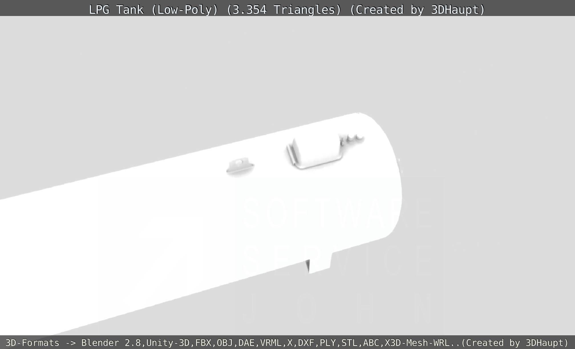 LPG Liquefied Petroleum Gas Tank Low-Poly Low-poly 3D model_122