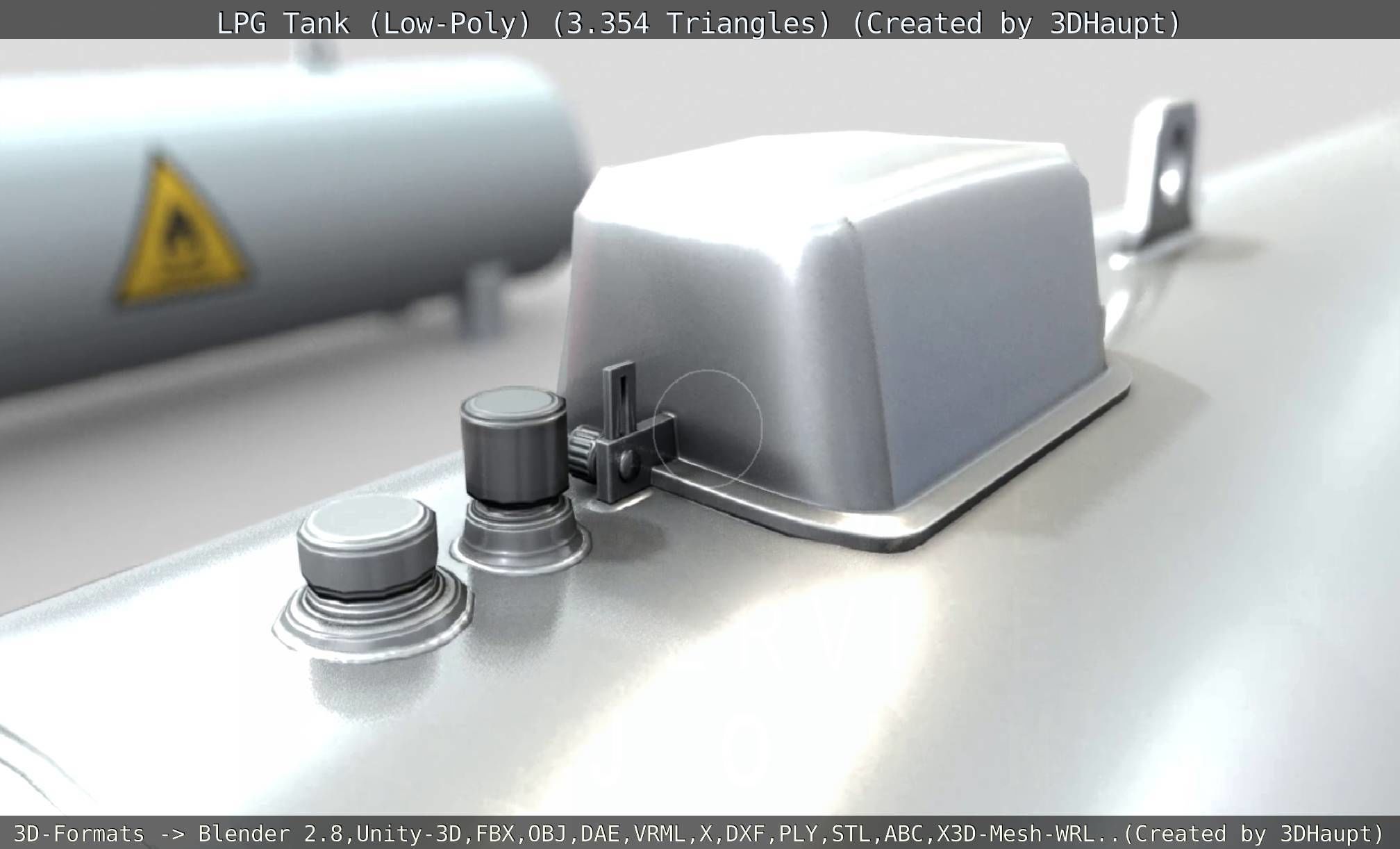 LPG Liquefied Petroleum Gas Tank Low-Poly Low-poly 3D model_15