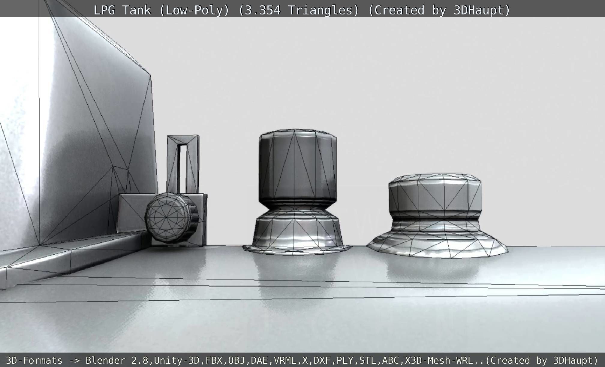 LPG Liquefied Petroleum Gas Tank Low-Poly Low-poly 3D model_125