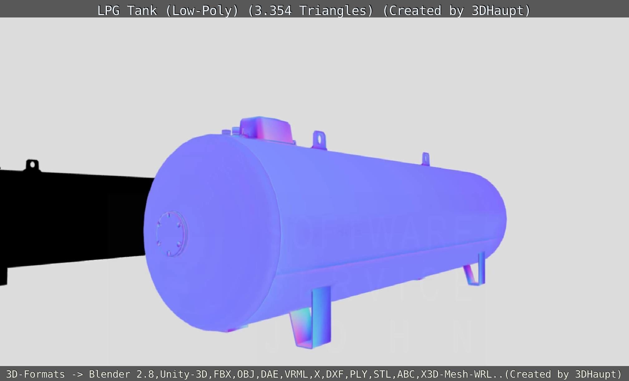 LPG Liquefied Petroleum Gas Tank Low-Poly Low-poly 3D model_115
