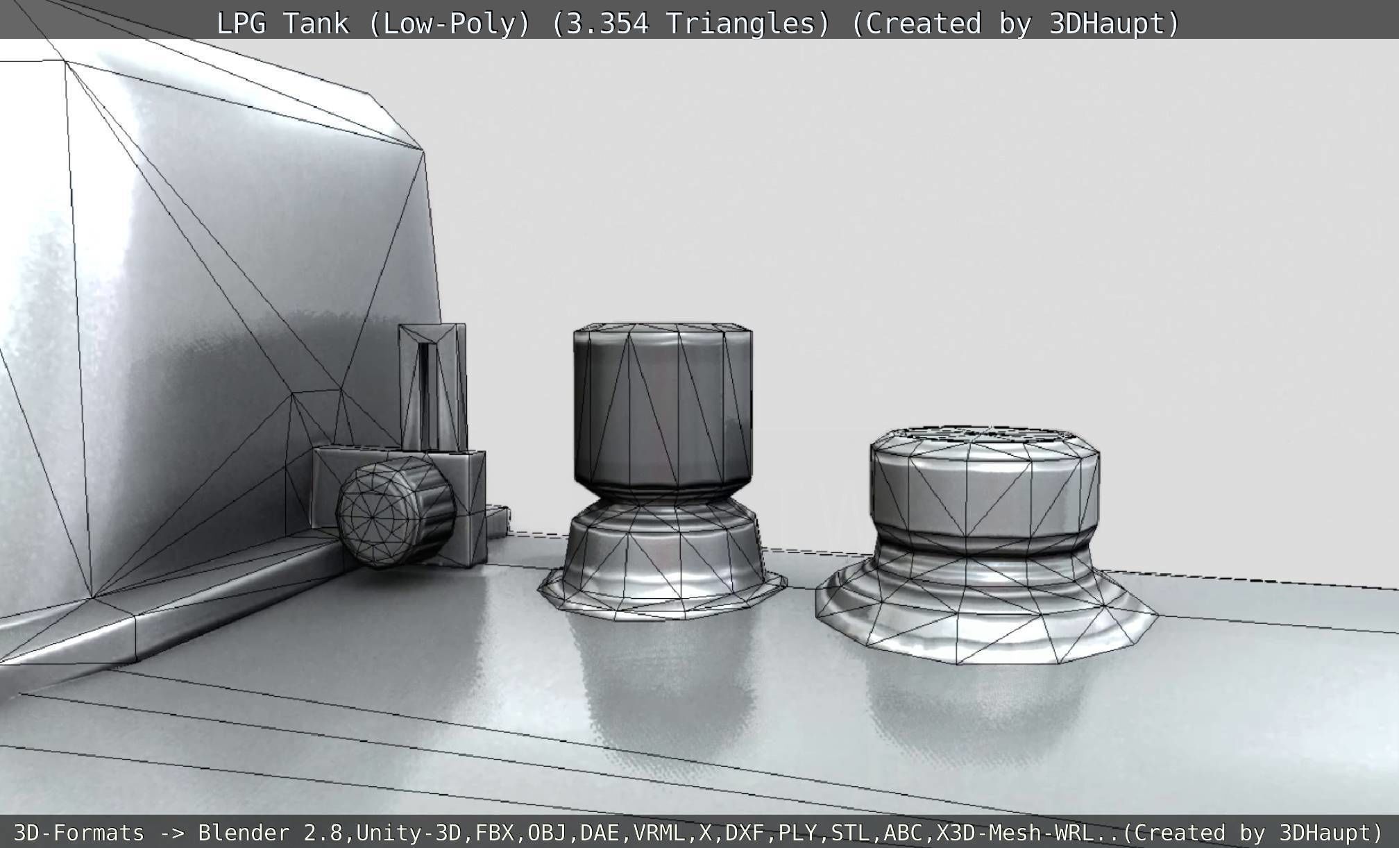 LPG Liquefied Petroleum Gas Tank Low-Poly Low-poly 3D model_128