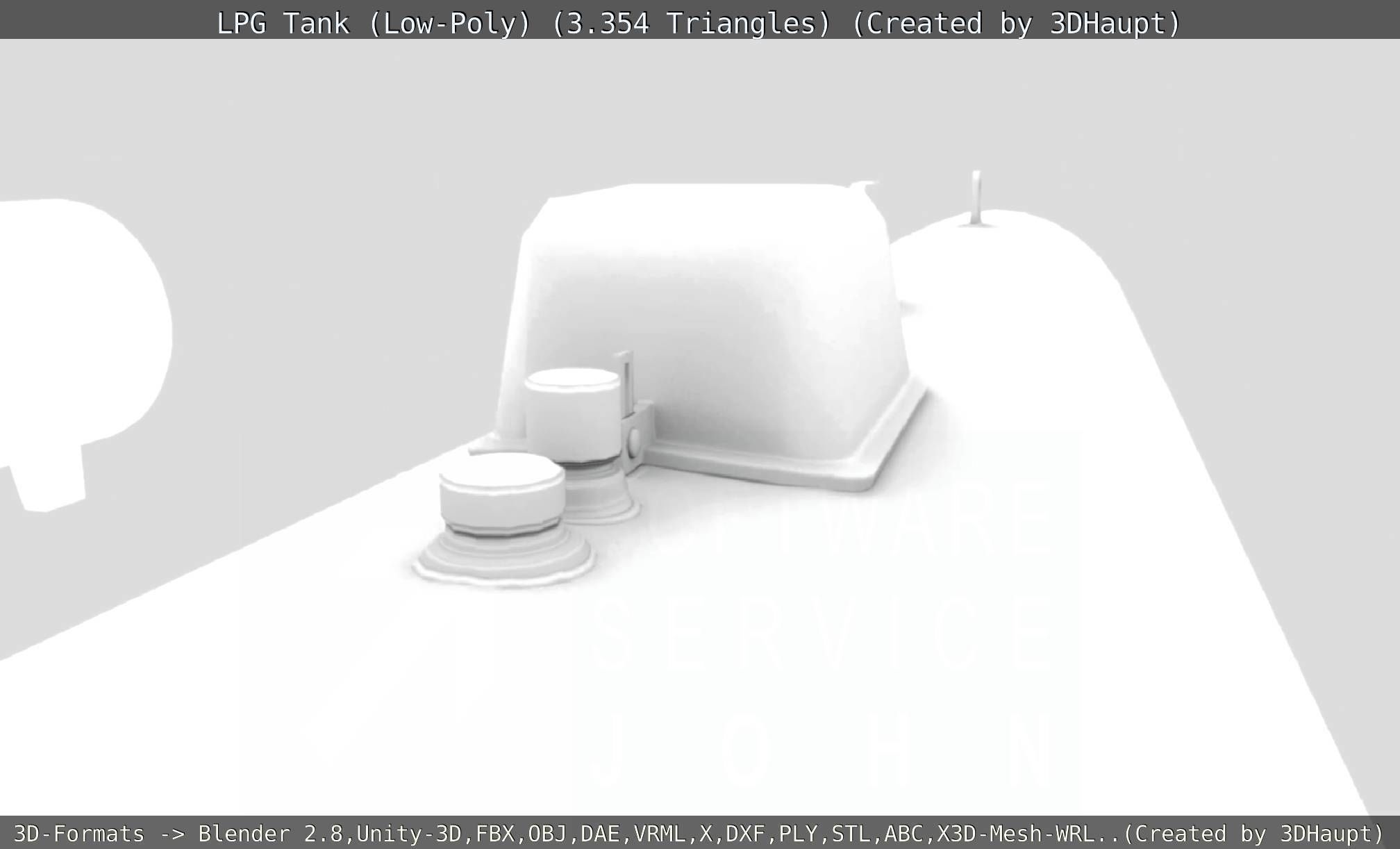 LPG Liquefied Petroleum Gas Tank Low-Poly Low-poly 3D model_131