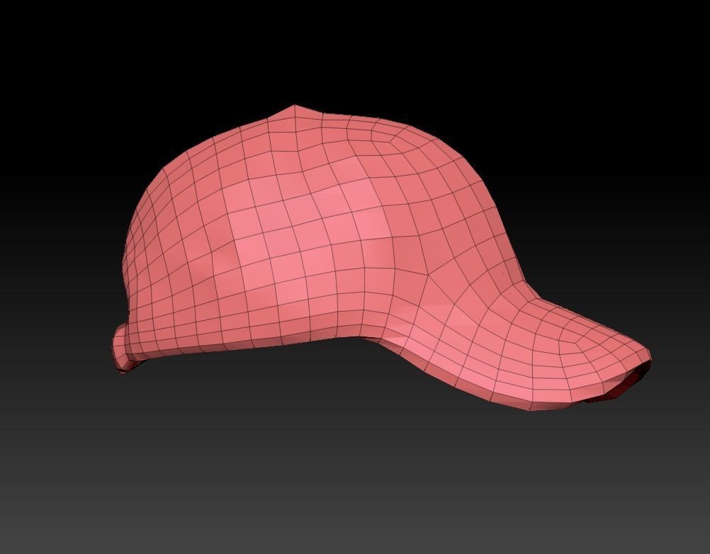 Unisex cap of color sand 23 Low-poly 3D model_7