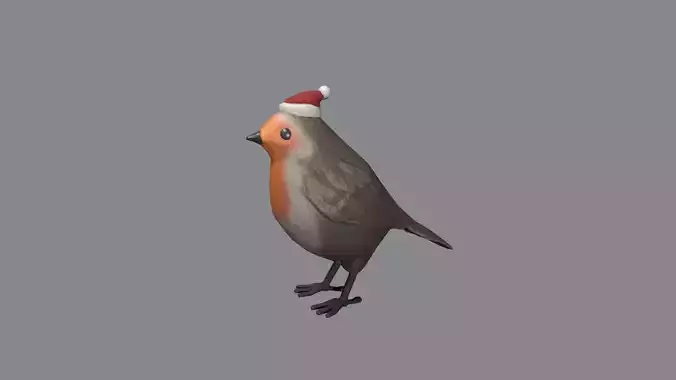 Robin Statue  Low-poly 3D model